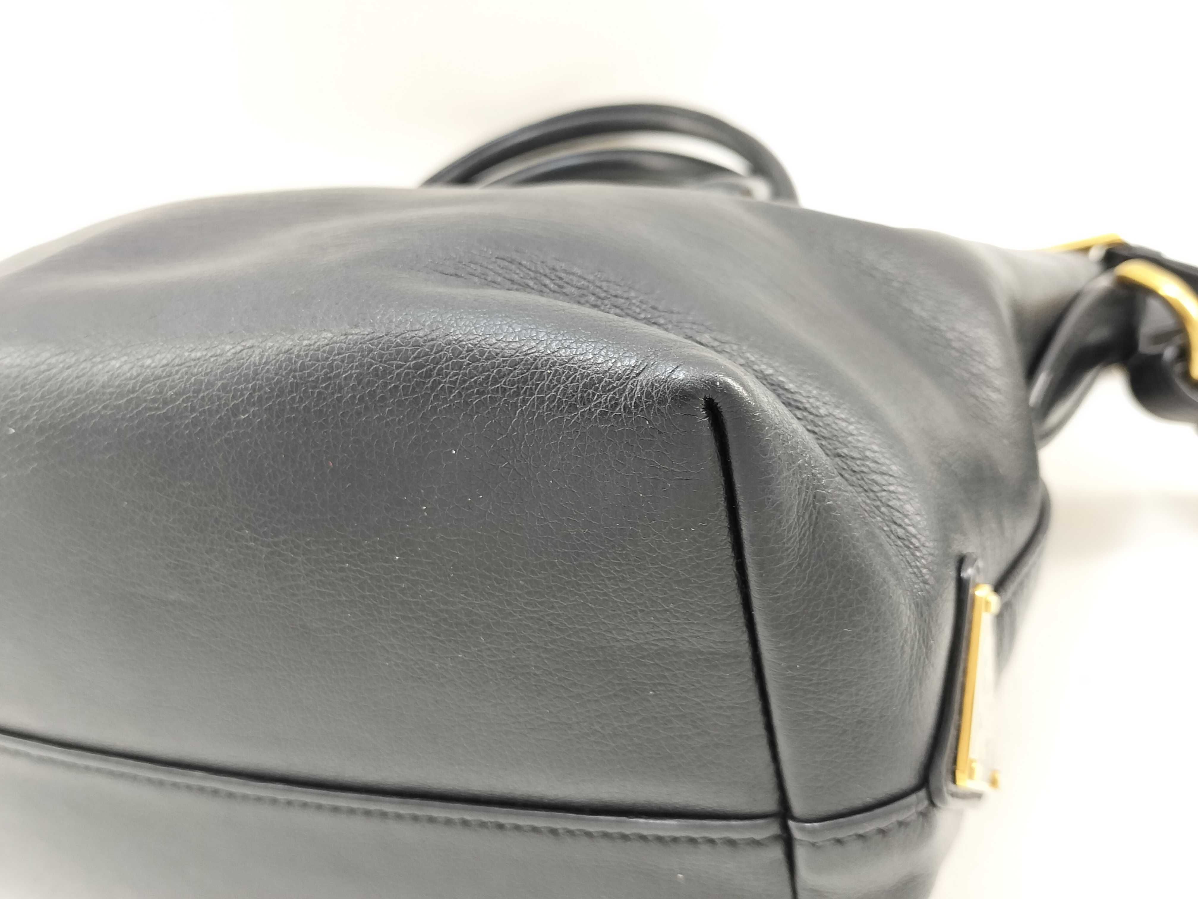 Handbag 2-Way Shoulder Bag Leather Black Handbag — view 4