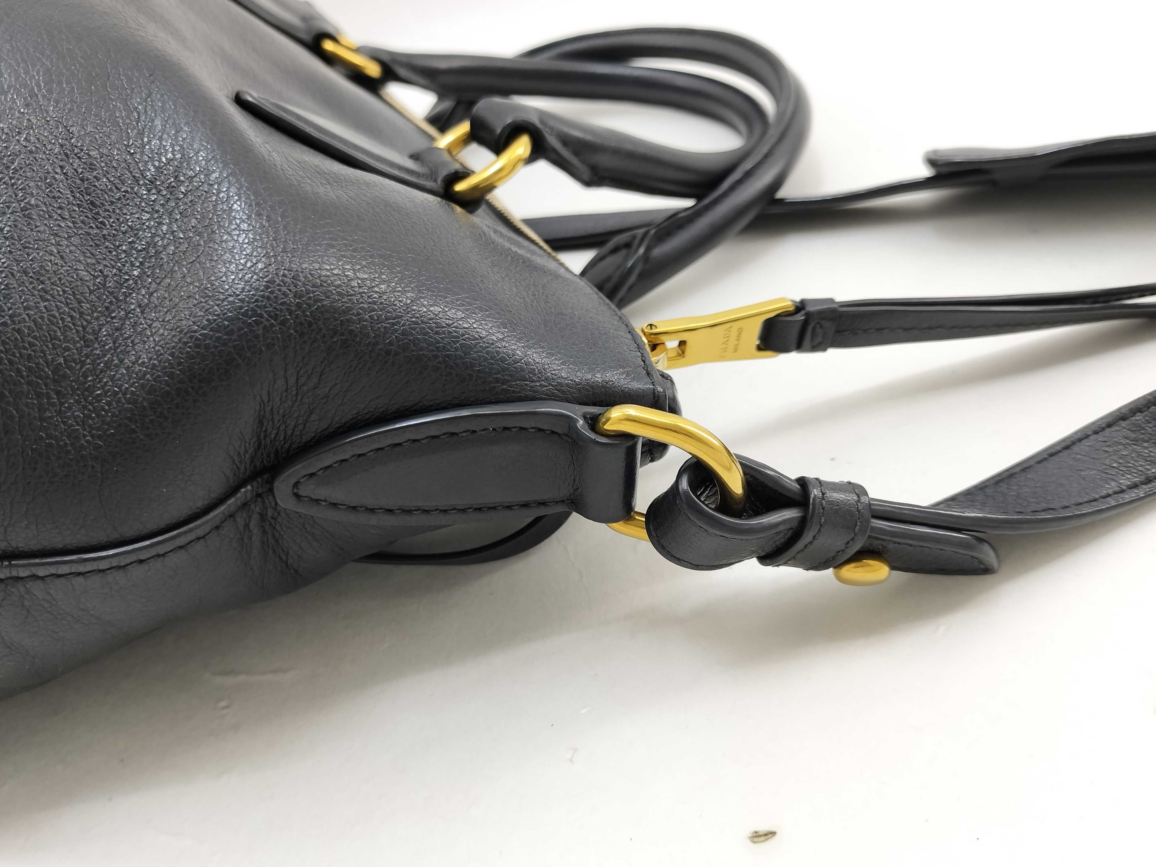 Handbag 2-Way Shoulder Bag Leather Black Handbag — view 5
