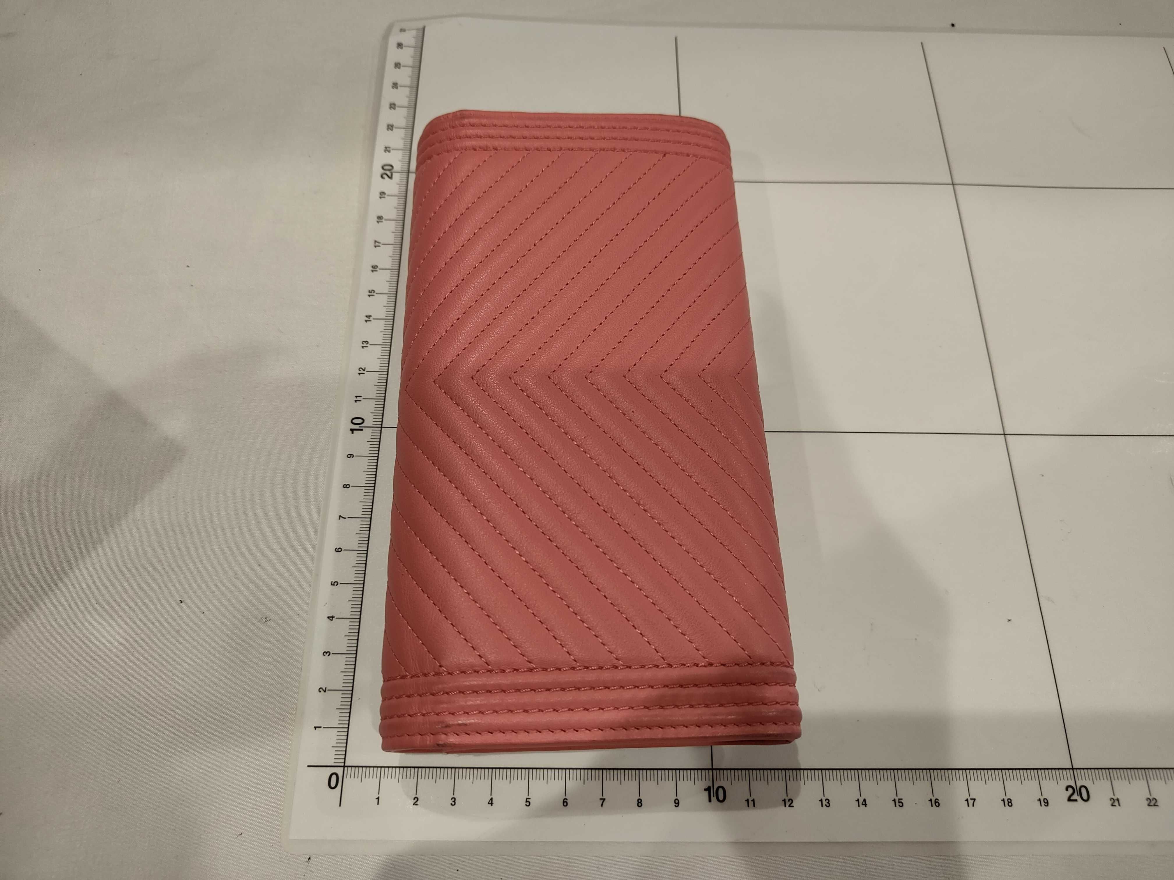 Coco Mark V-stitch Pink Wallet — view 2