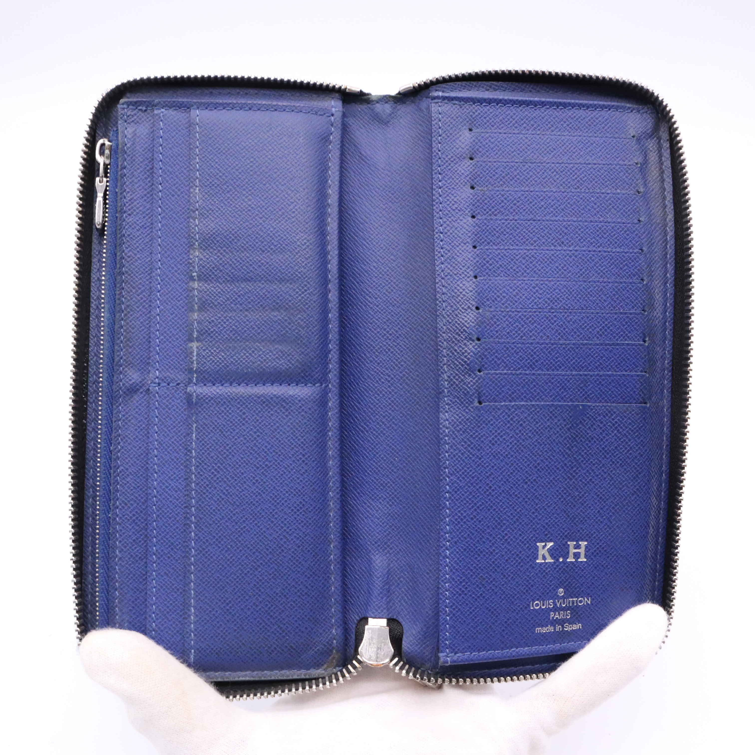 M30447 Taigara Magic Wallet Vertical Blue RFID Detected Wallet — view 8