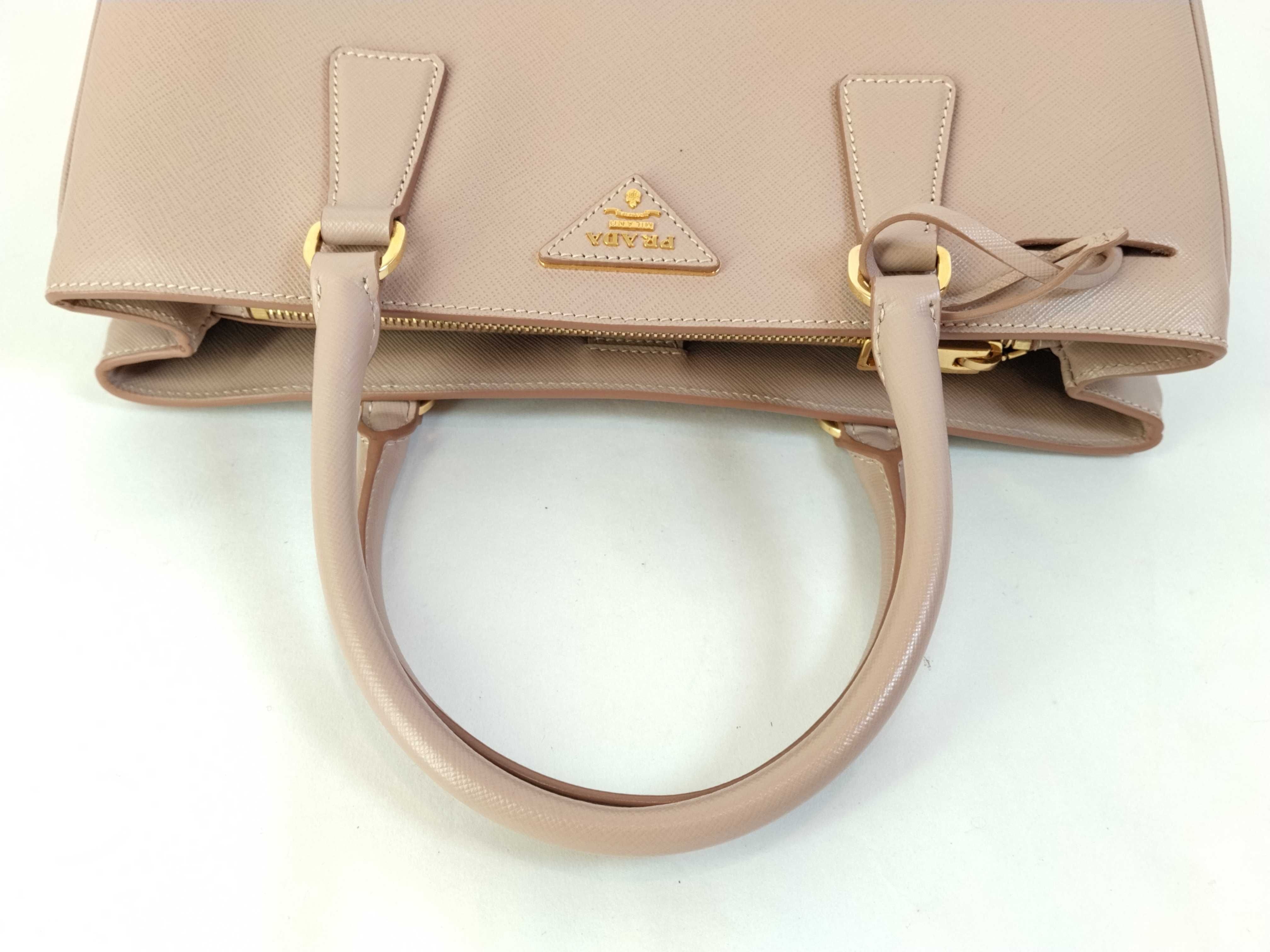 Saffiano Lux Galleria Leather 2-Way Handbag, Pink, BN1874 — view 3