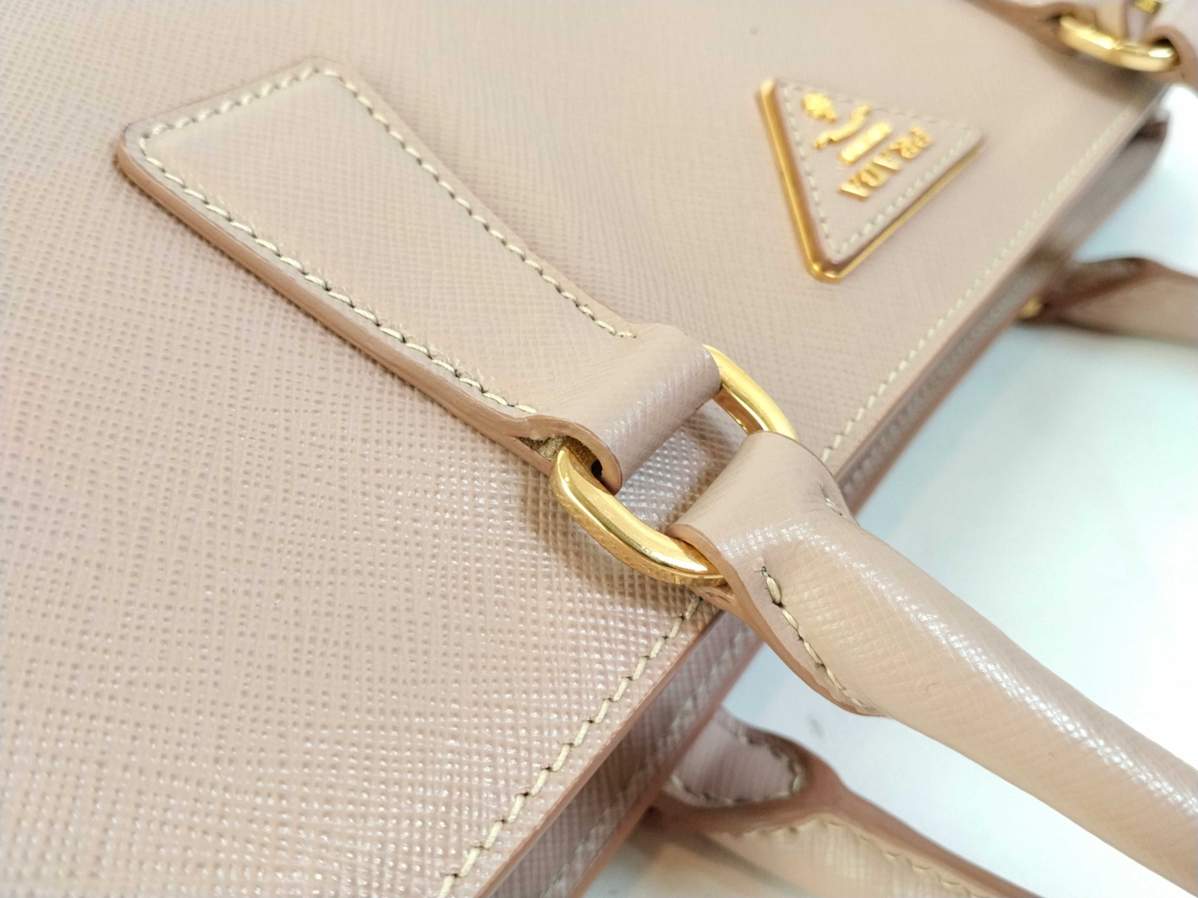 Saffiano Lux Galleria Leather 2-Way Handbag, Pink, BN1874 — view 5