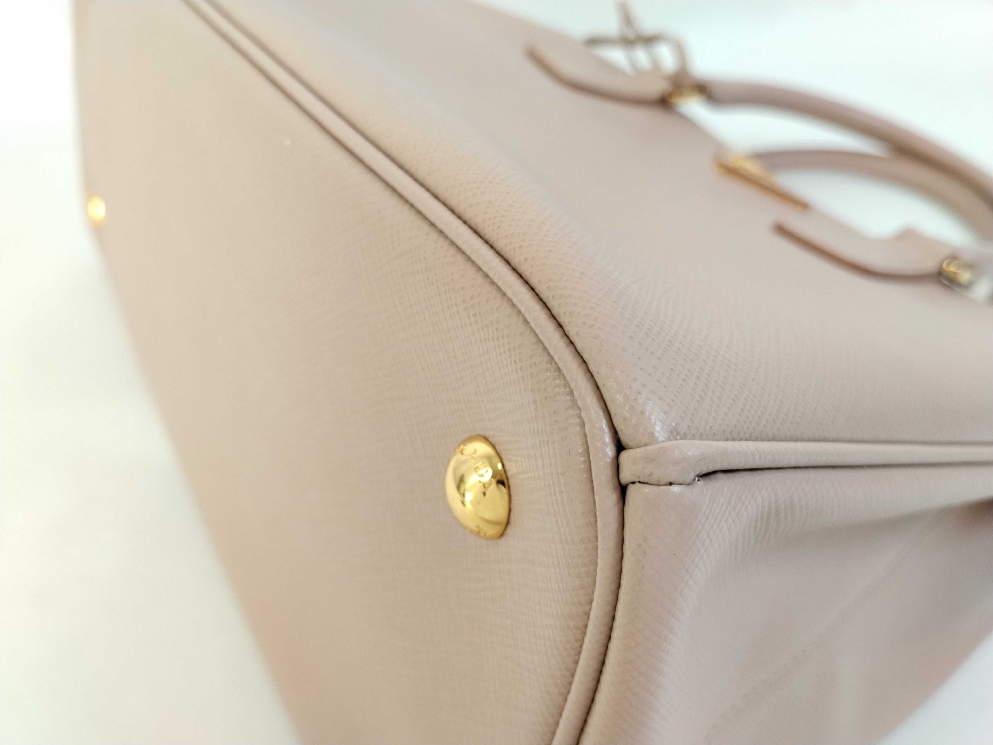 Saffiano Lux Galleria Leather 2-Way Handbag, Pink, BN1874 — view 7