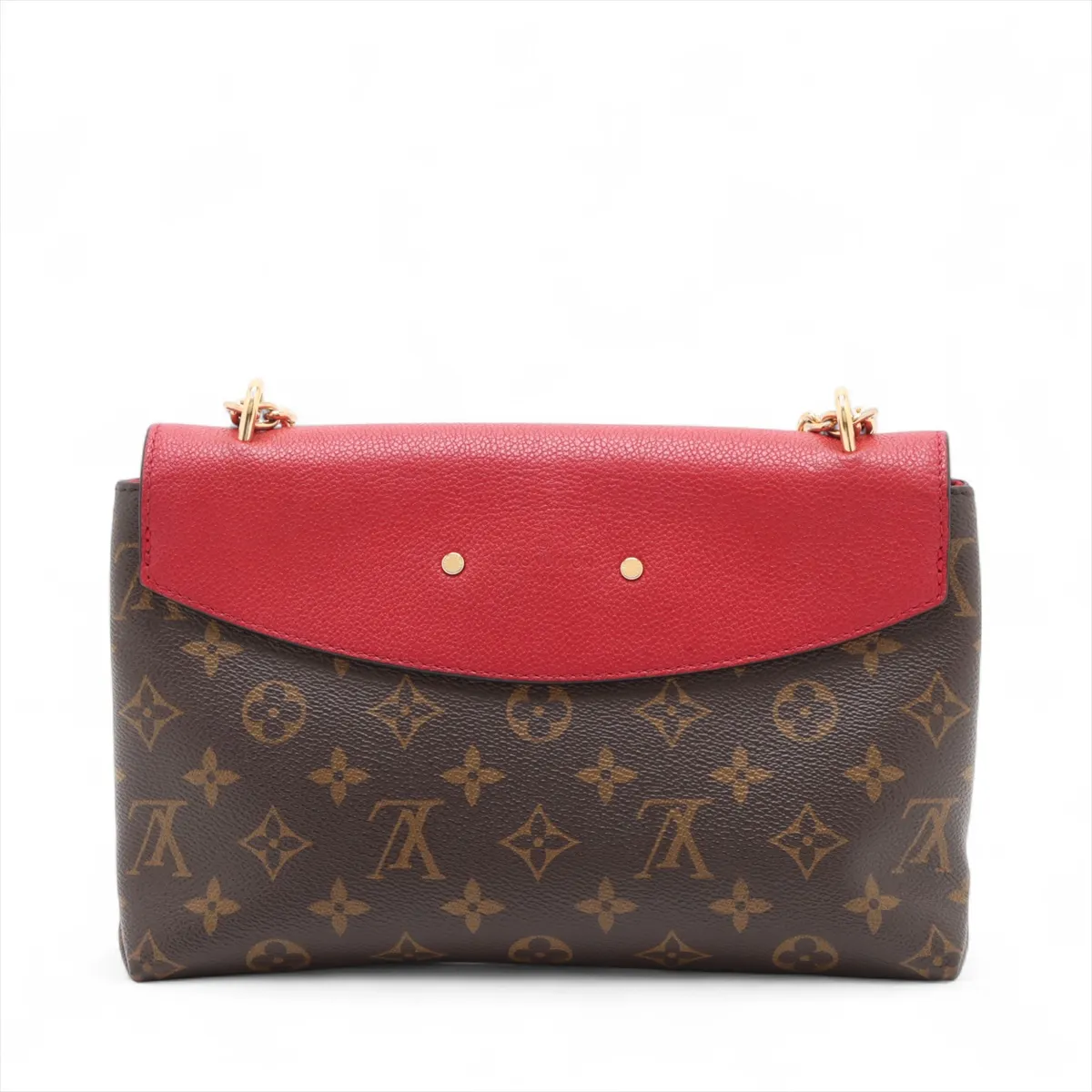 Monogram x Taurillon Saint-Placide M43713 Brown x Red RFID reaction available — view 2