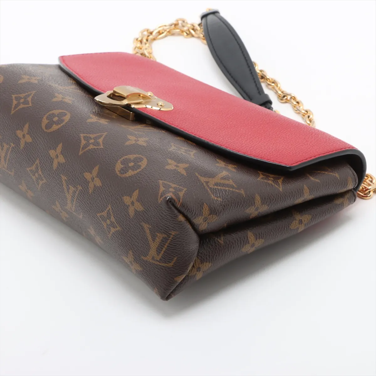 Monogram x Taurillon Saint-Placide M43713 Brown x Red RFID reaction available — view 3