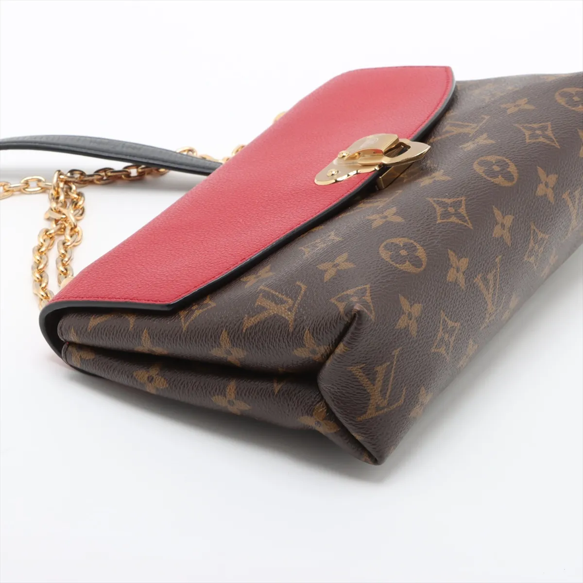 Monogram x Taurillon Saint-Placide M43713 Brown x Red RFID reaction available — view 4