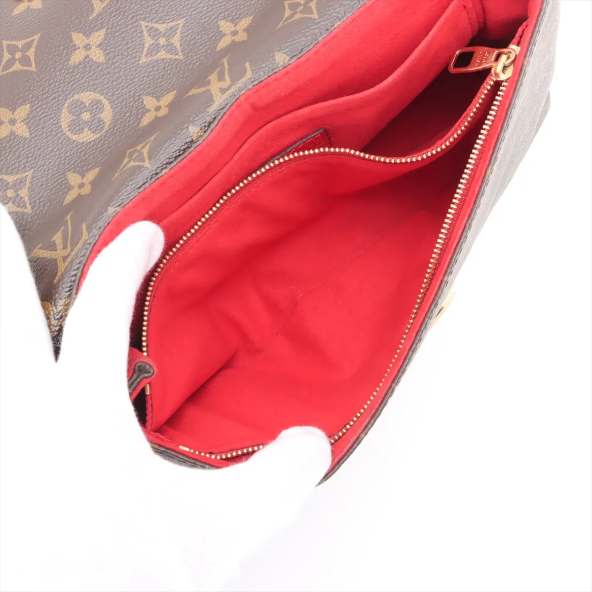 Monogram x Taurillon Saint-Placide M43713 Brown x Red RFID reaction available — view 8