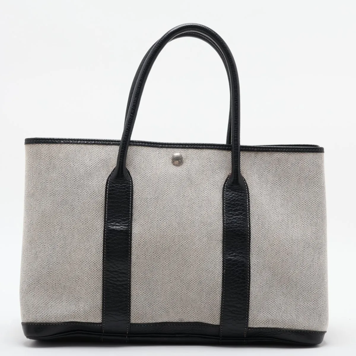 Garden Party 36 PM Toile H x Buffle Black Silver Hardware G: 2003