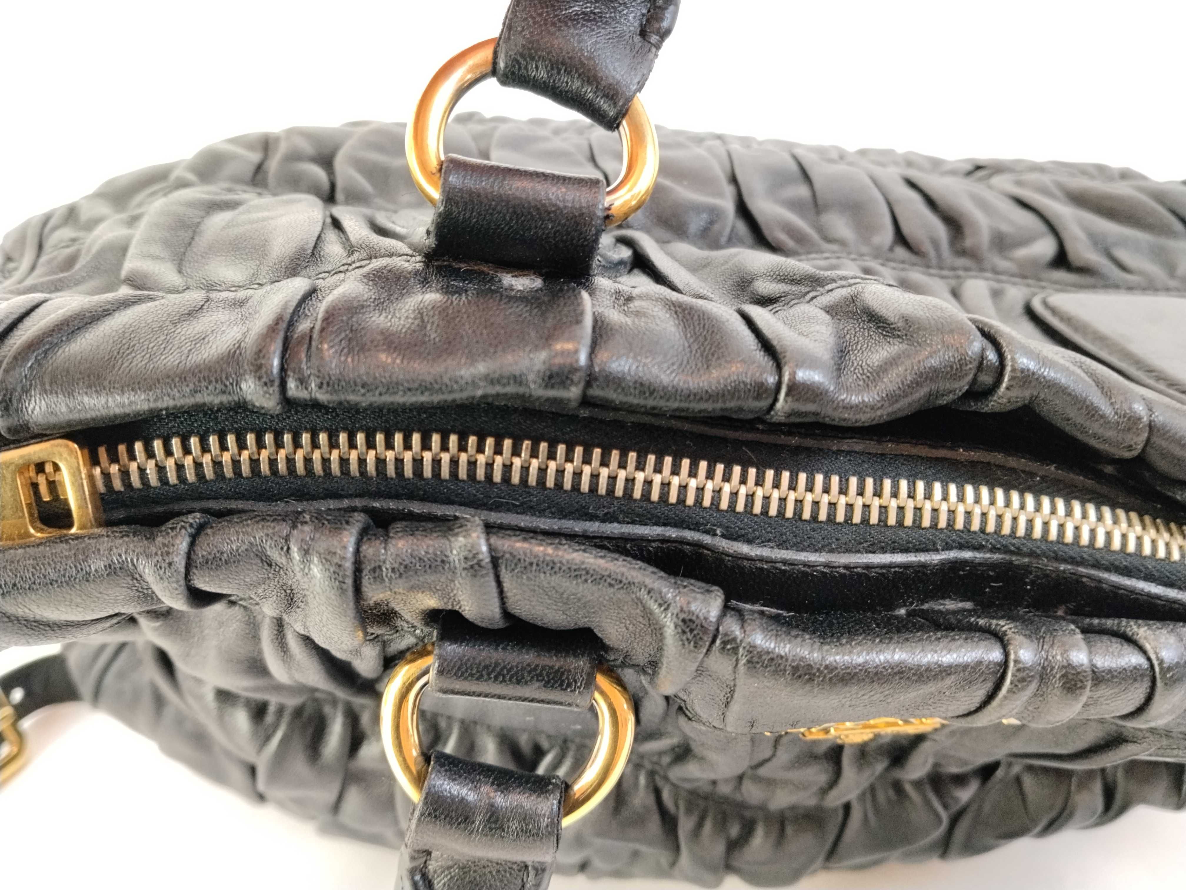 Nappa Leather Gaufre Shoulder Bag (Handbag) — view 11