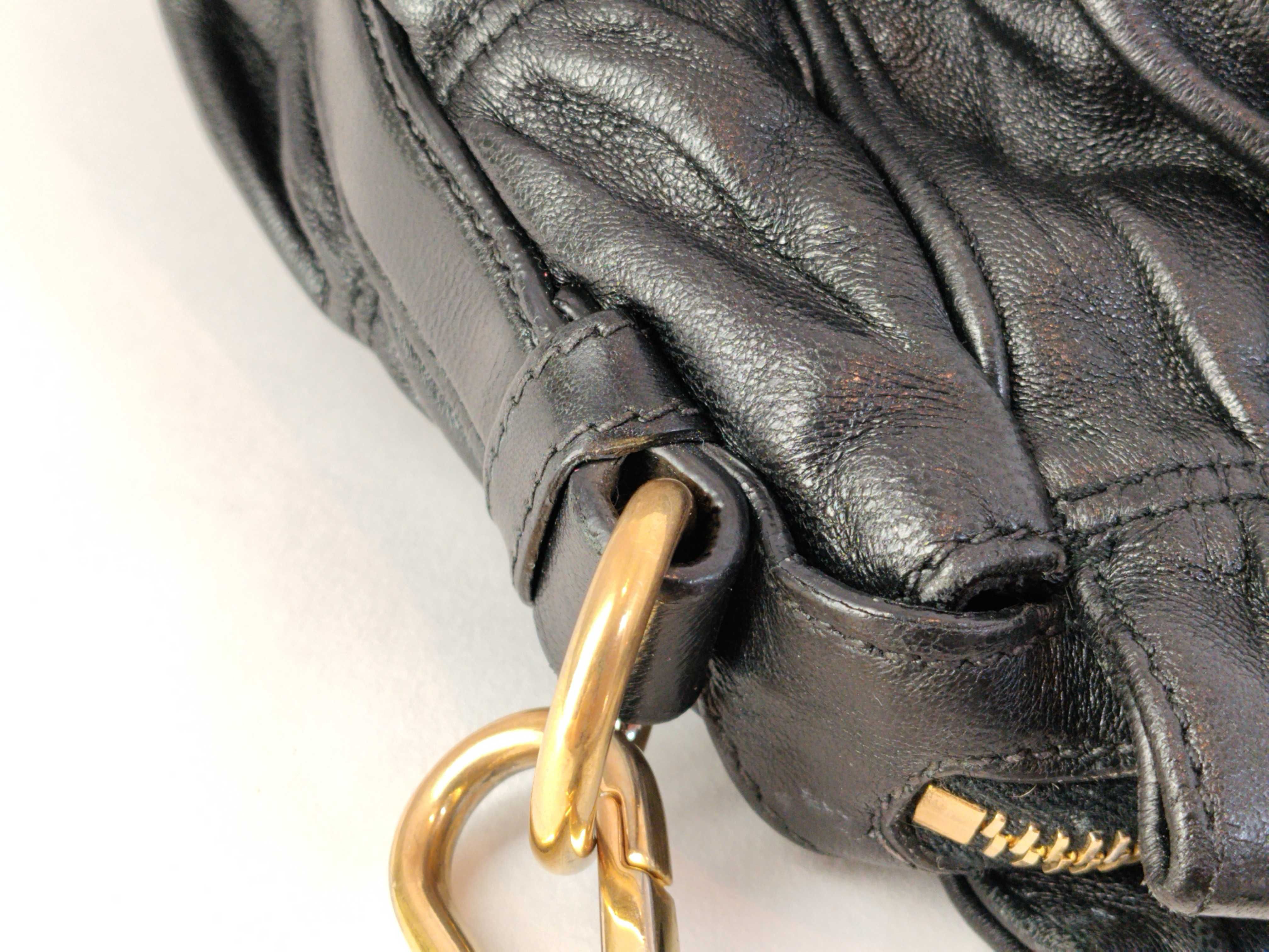 Nappa Leather Gaufre Shoulder Bag (Handbag) — view 8