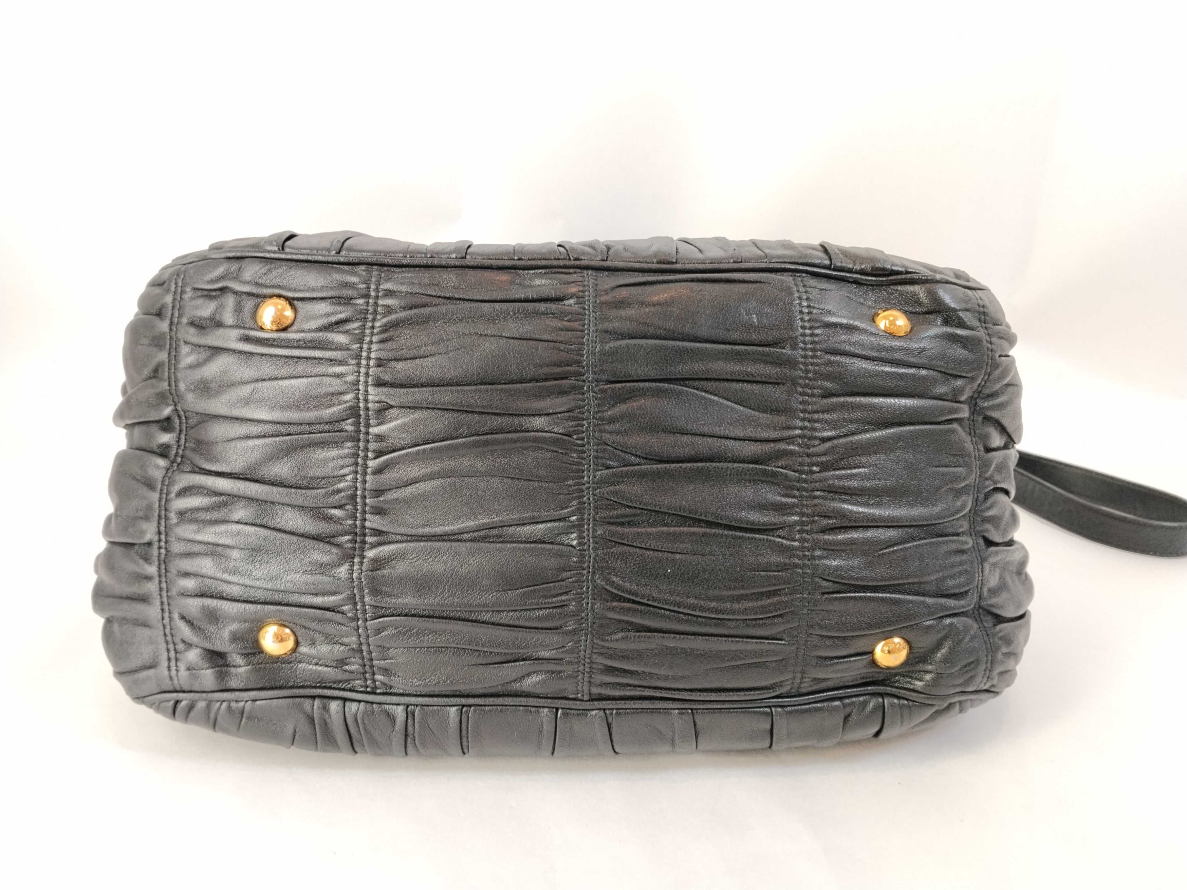 Nappa Leather Gaufre Shoulder Bag (Handbag) — view 10