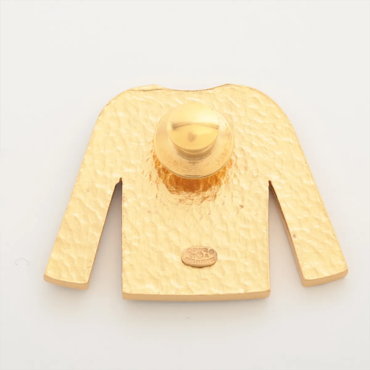 Coco Mark 02A Pin Brooch, GP x Faux Pearl, Black x Gold, — view 2