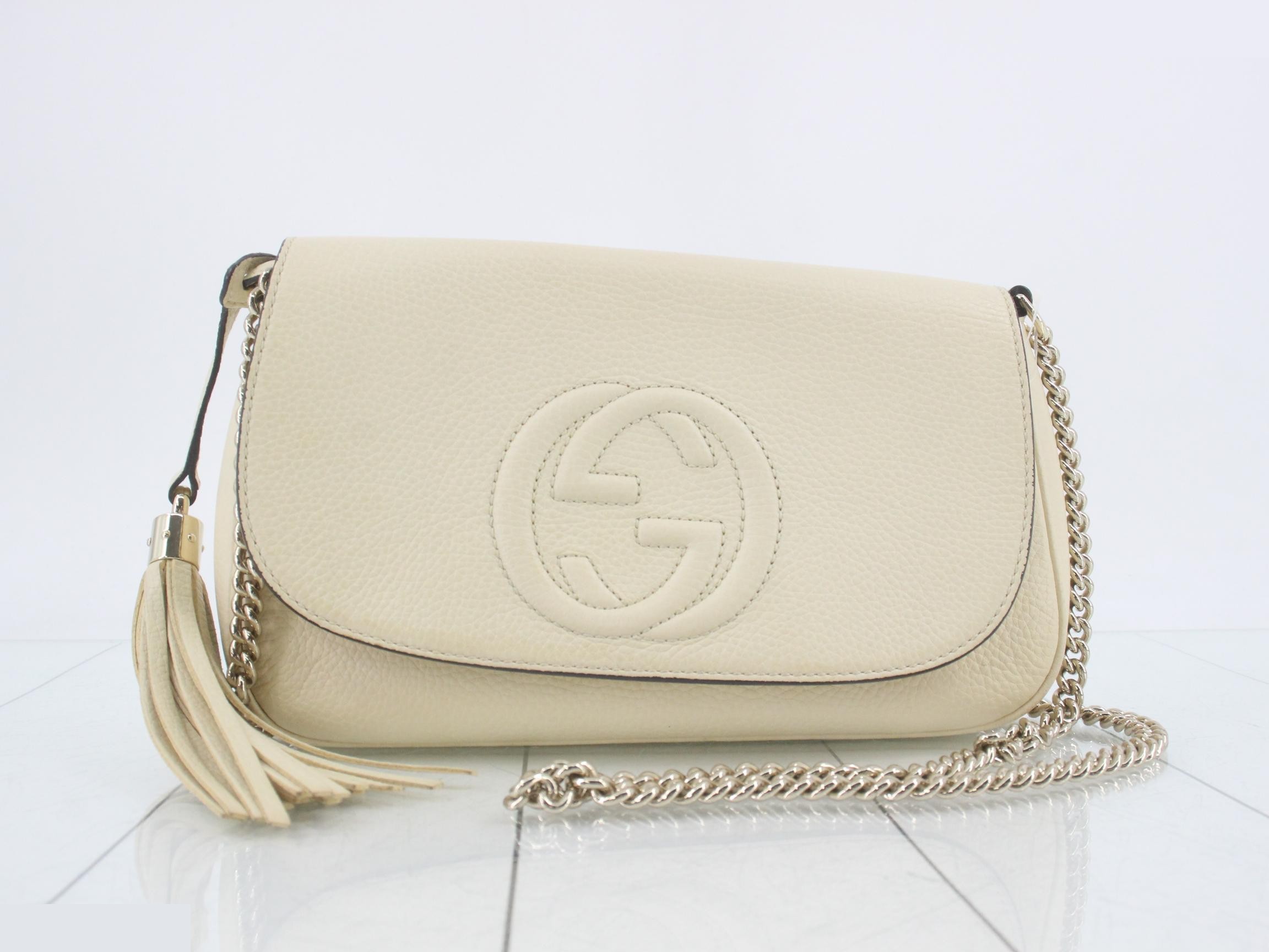 Soho Shoulder Bag, Chain, White, 536224