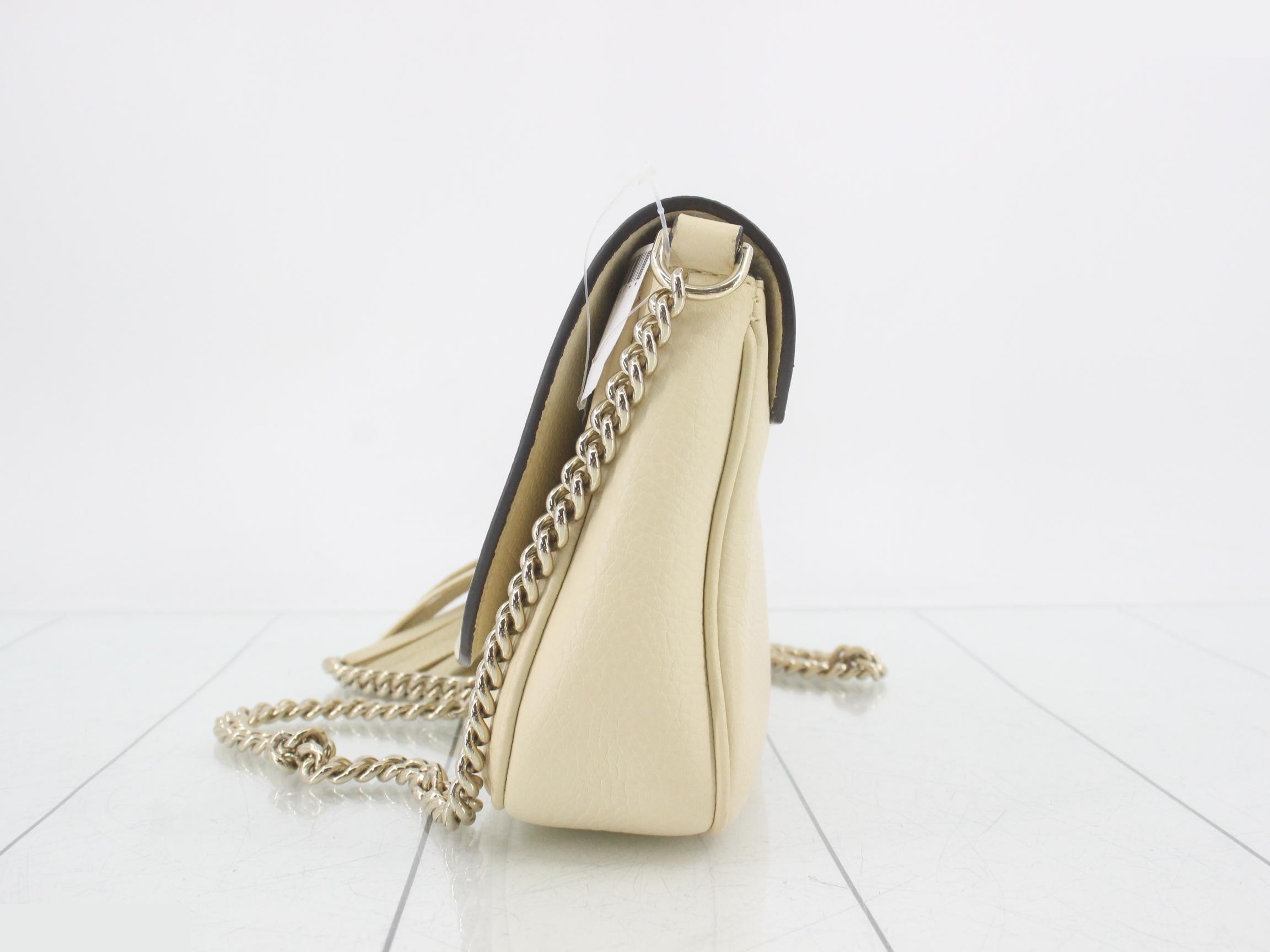 Soho Shoulder Bag, Chain, White, 536224 — view 3