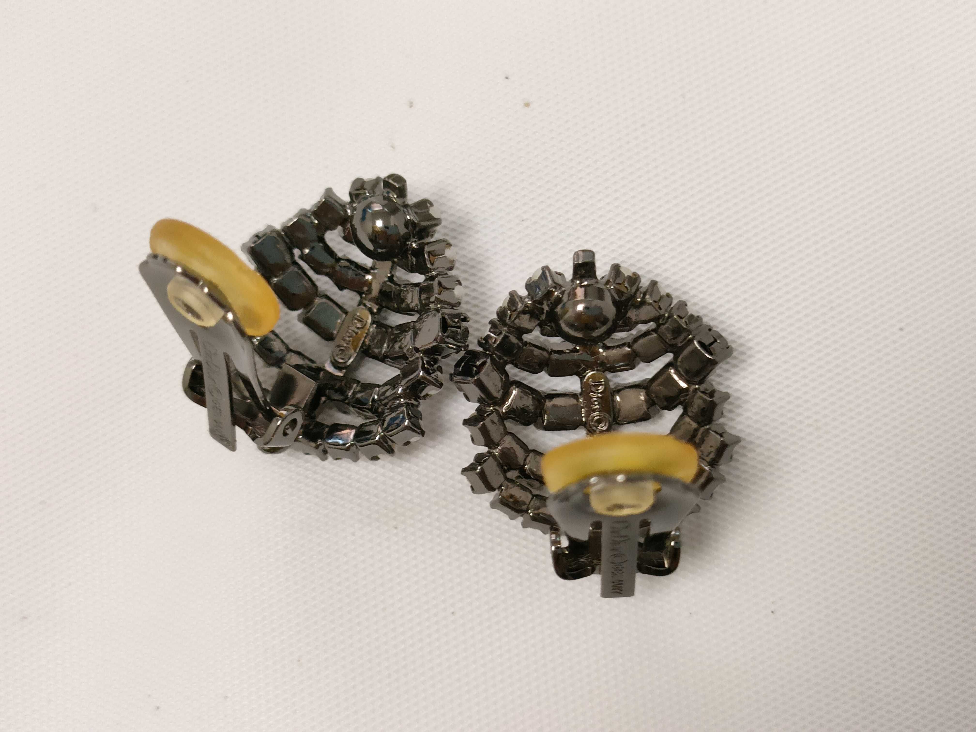 Christian Earrings, Rhinestone Black Earrings — view 6