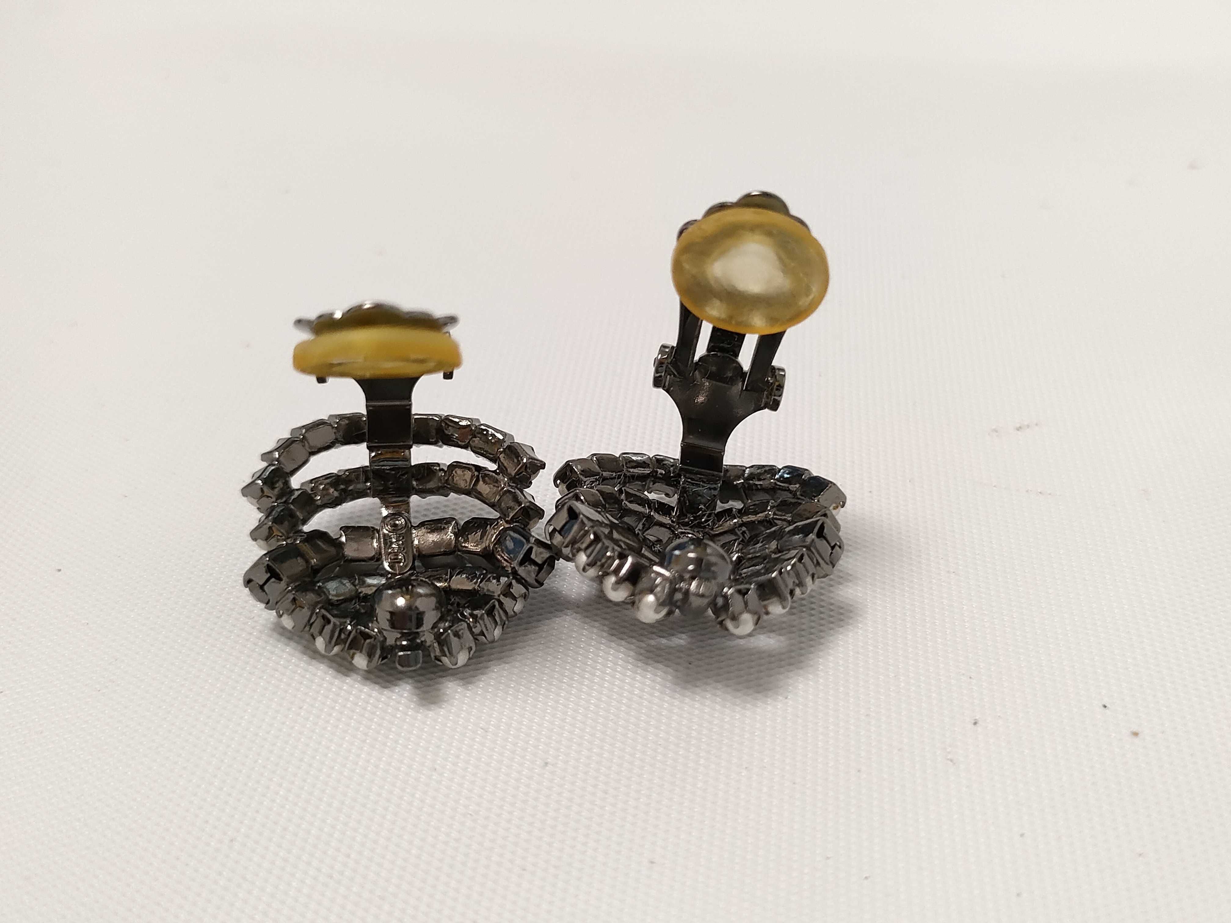 Christian Earrings, Rhinestone Black Earrings — view 7