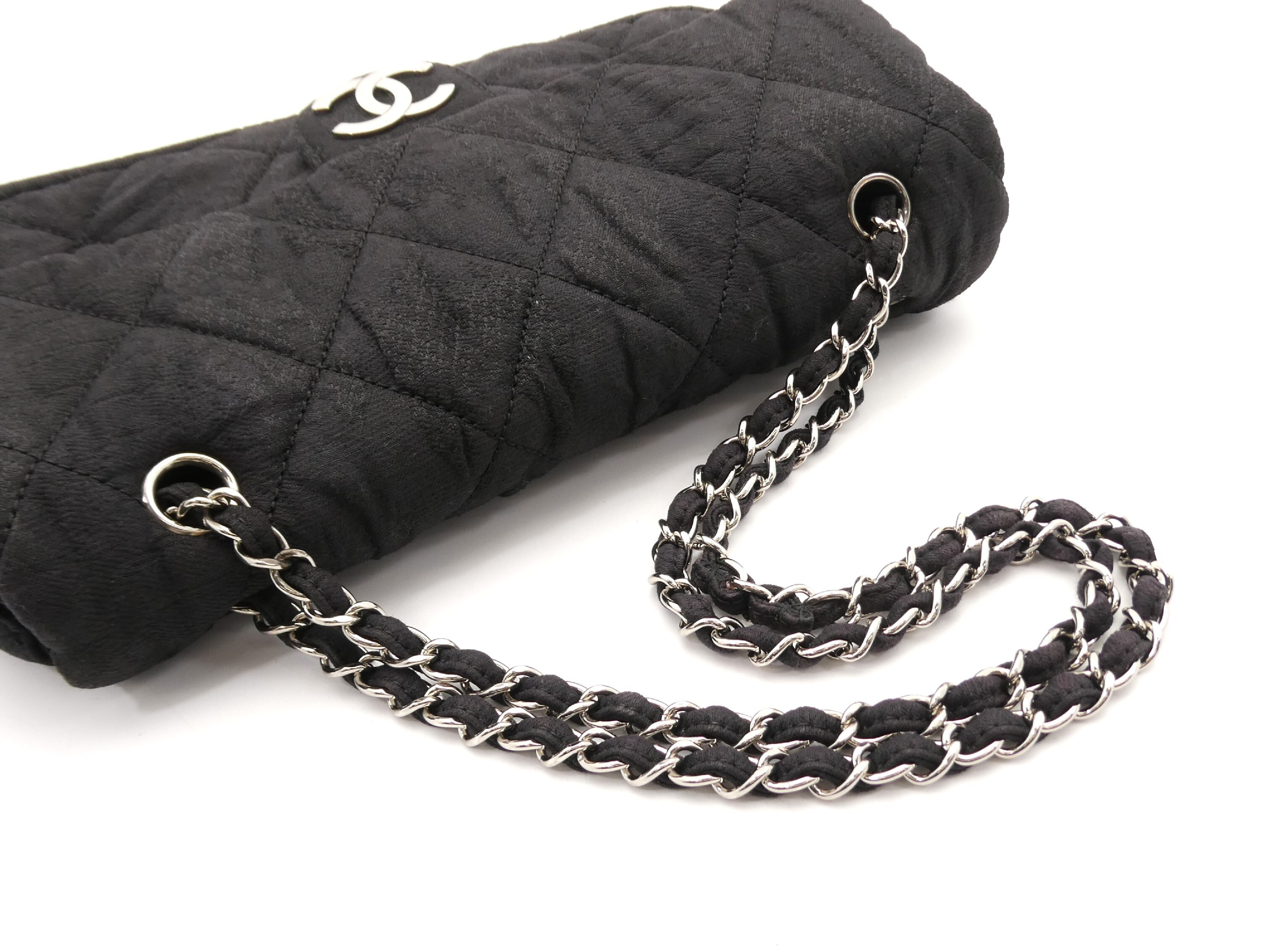 Matelassé Coco Mark Coated Canvas Double Chain Shoulder Bag — view 6
