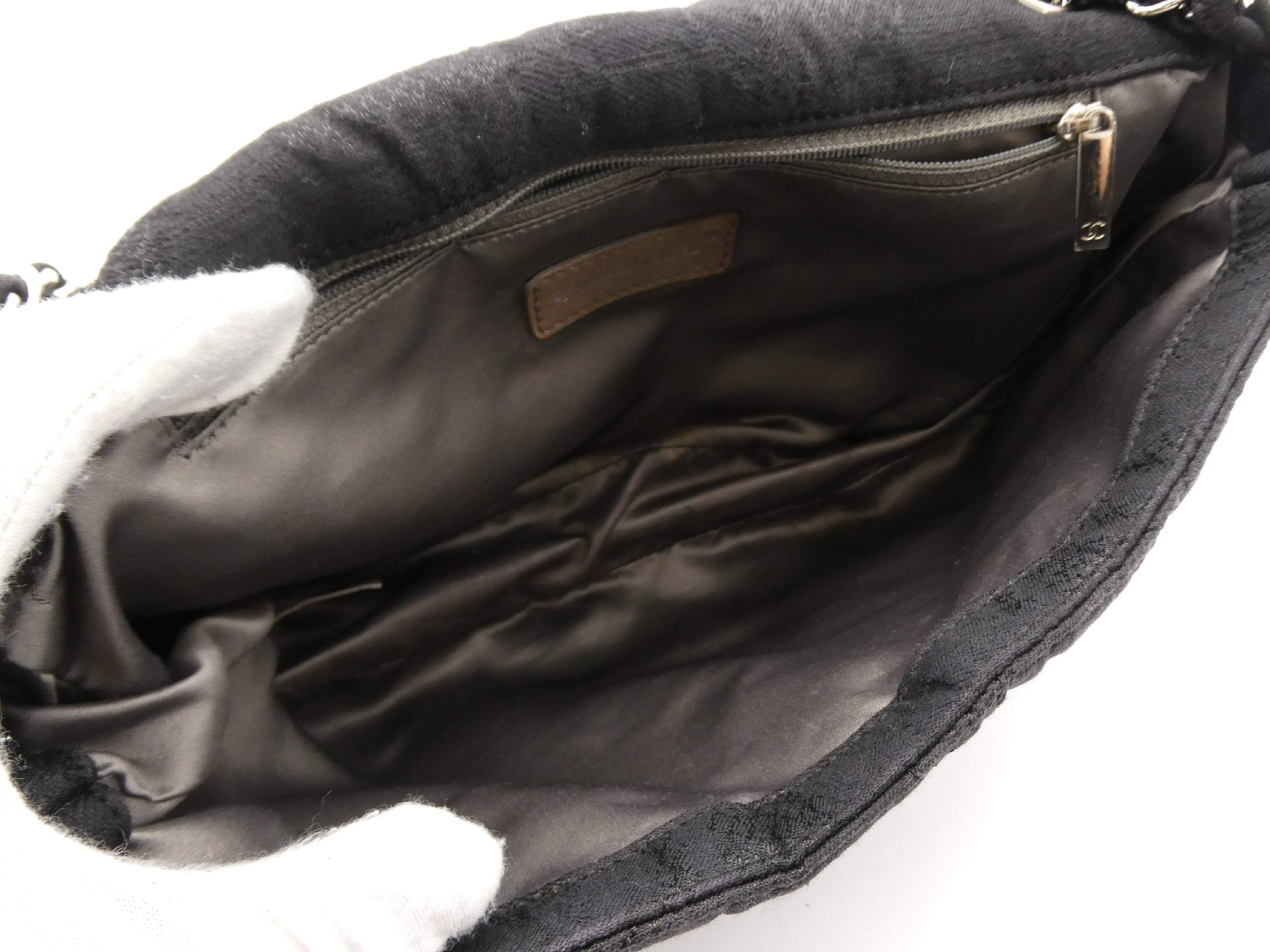 Matelassé Coco Mark Coated Canvas Double Chain Shoulder Bag — view 7