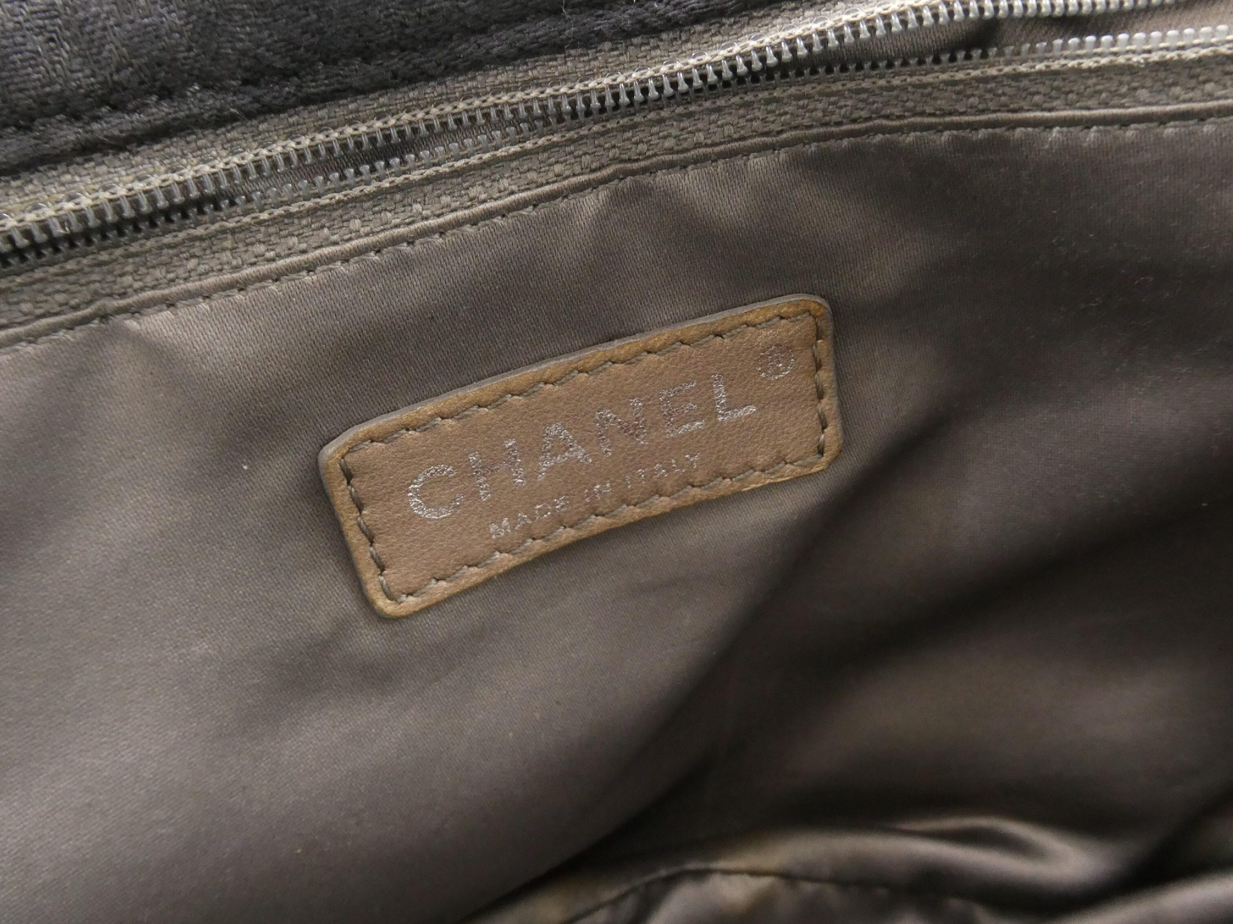 Matelassé Coco Mark Coated Canvas Double Chain Shoulder Bag — view 8