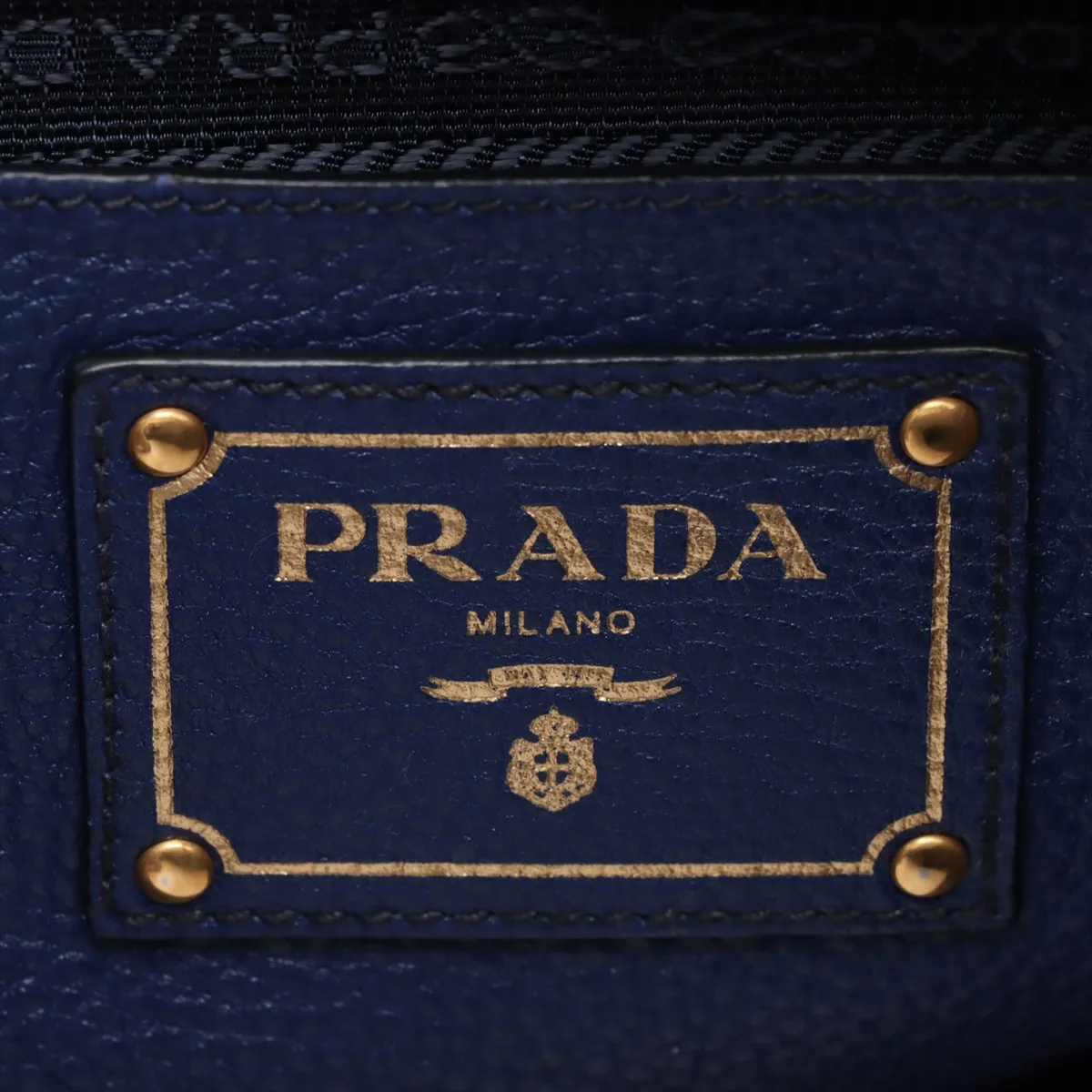 Vitello Dino Leather Handbag Blue BN2435 — view 12