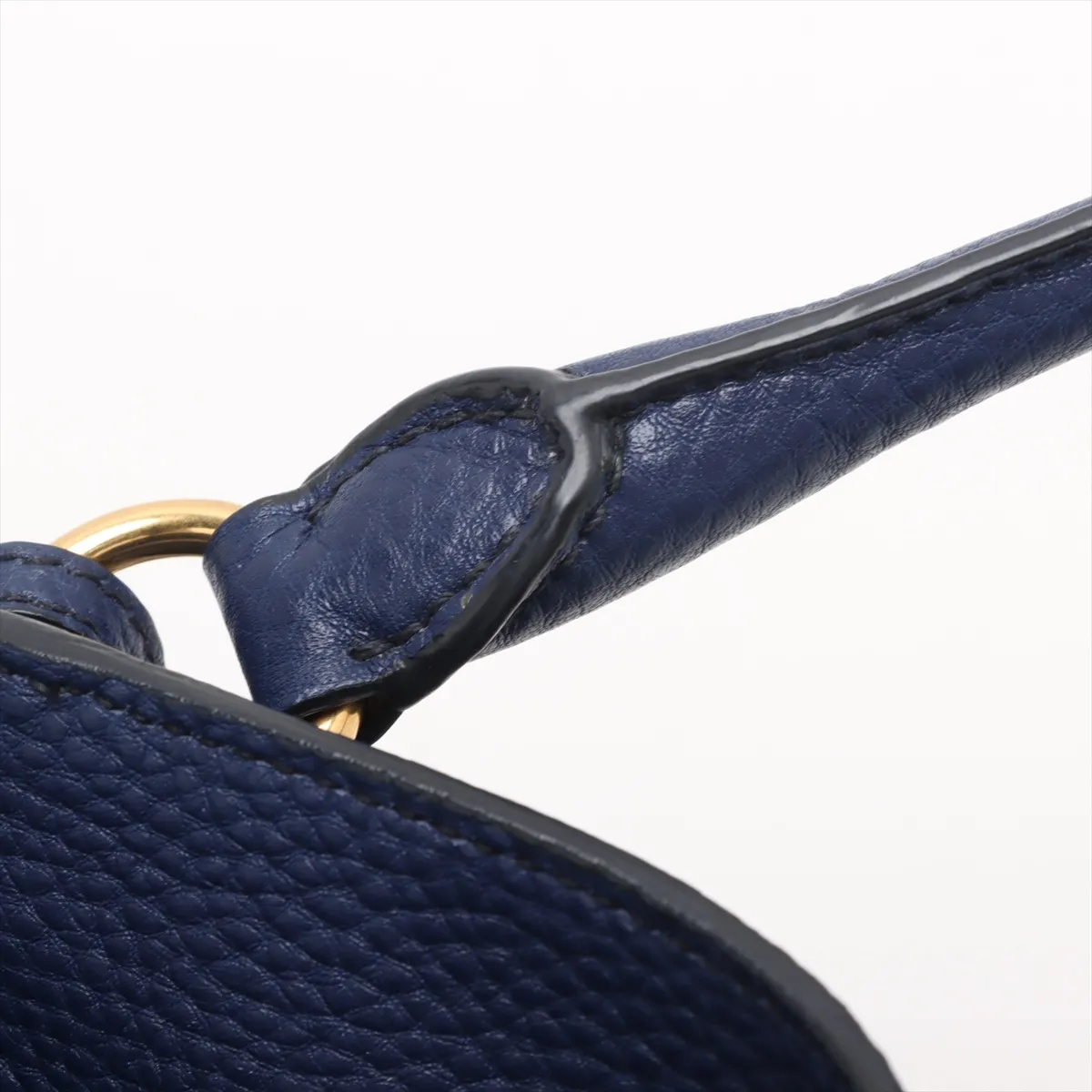 Vitello Dino Leather Handbag Blue BN2435 — view 14
