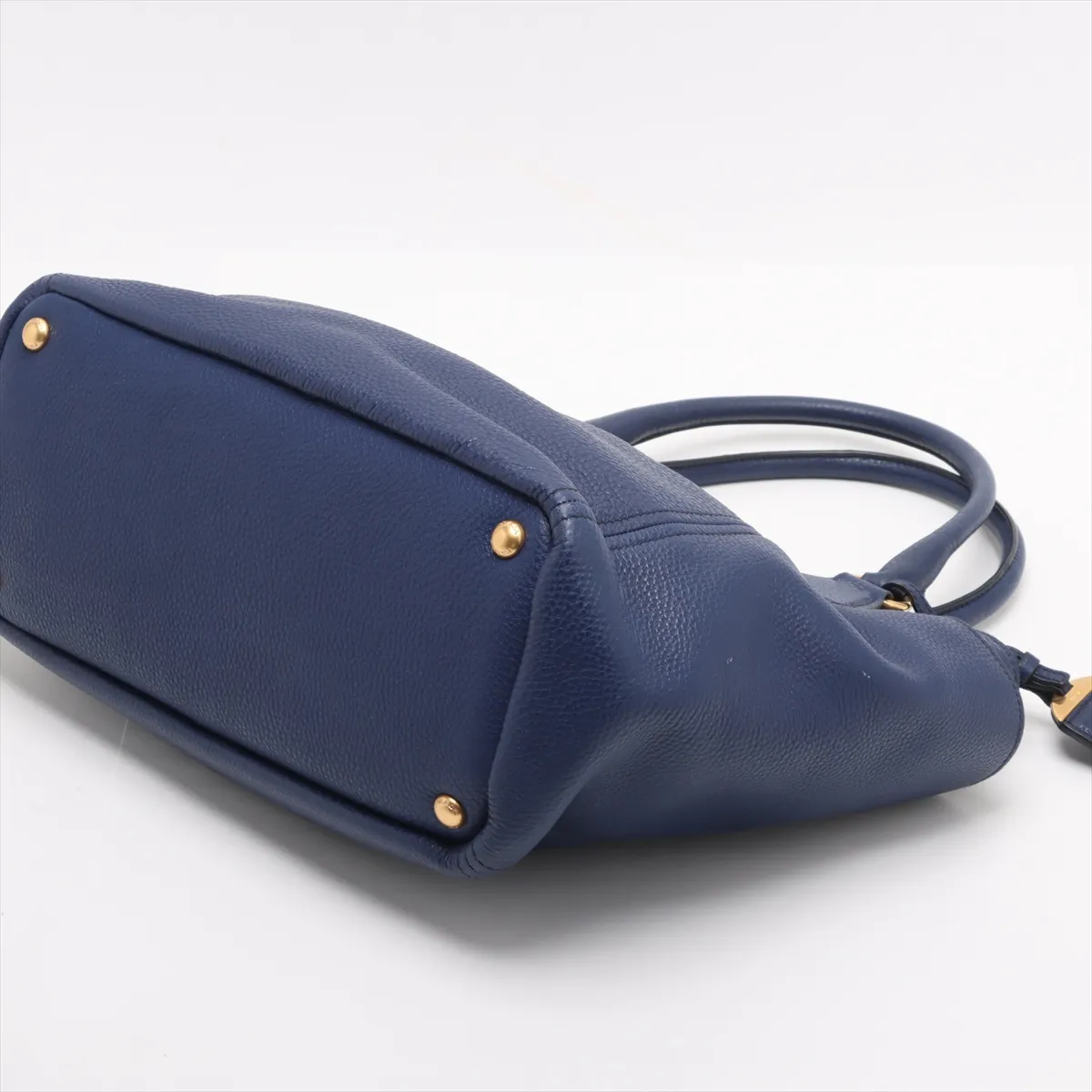 Vitello Dino Leather Handbag Blue BN2435 — view 3