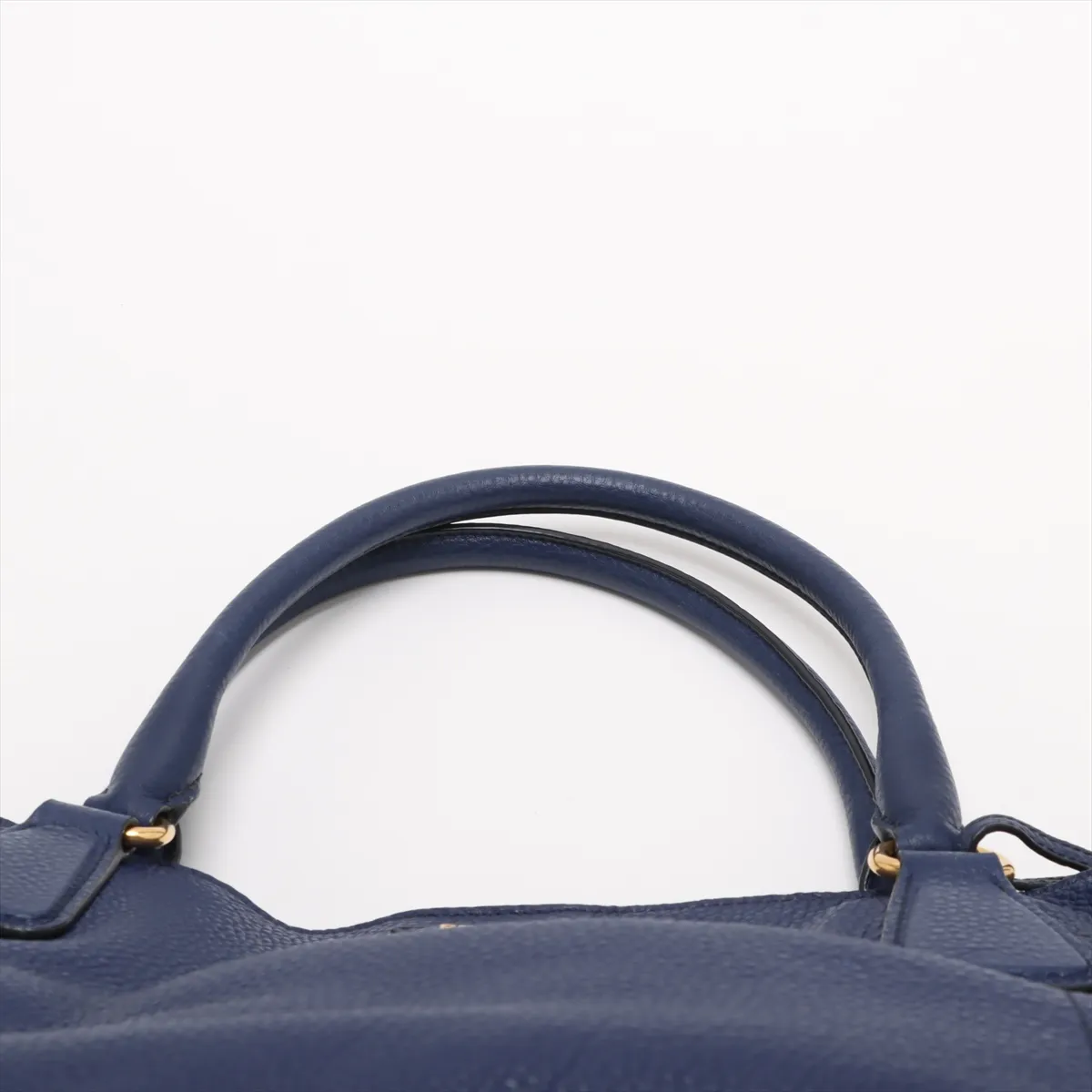 Vitello Dino Leather Handbag Blue BN2435 — view 6
