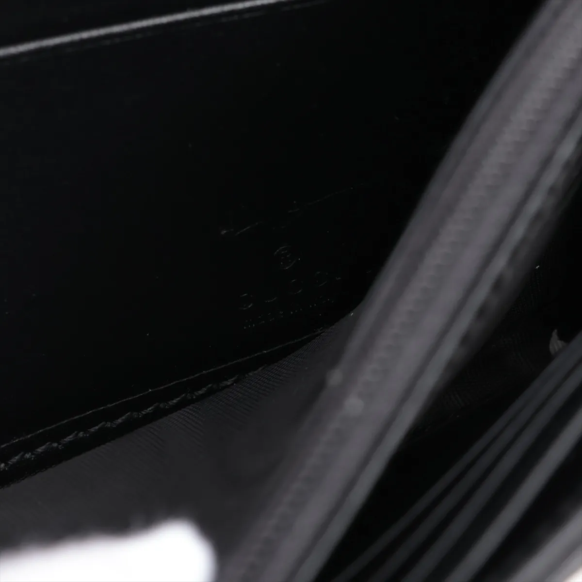 V-stitch 443436 Leather Long Wallet, Black — view 9