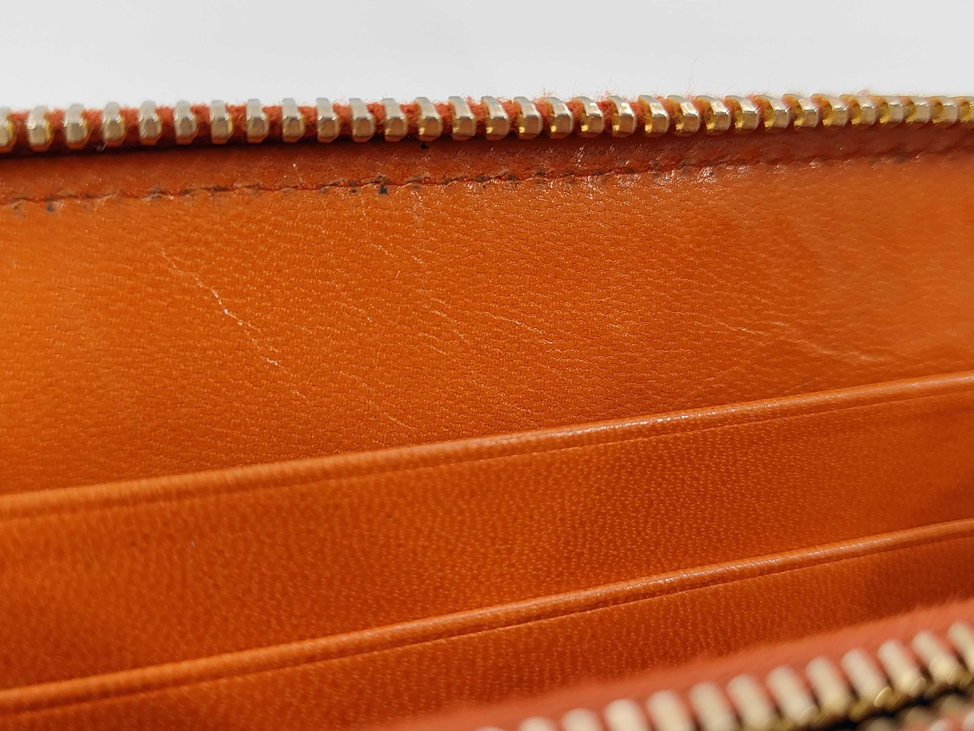 Round Zipper Logo Orange Long Wallet — view 11