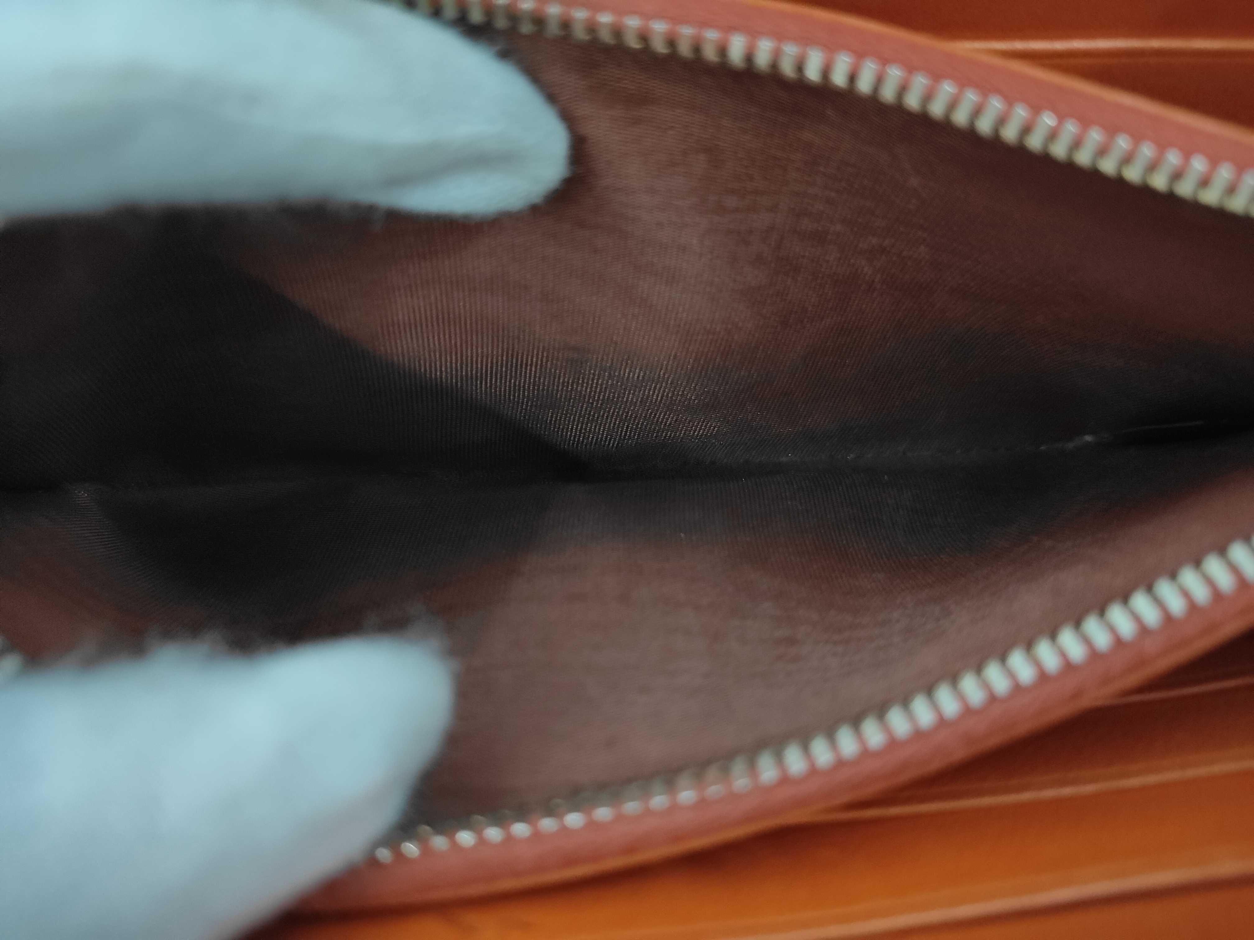 Round Zipper Logo Orange Long Wallet — view 9