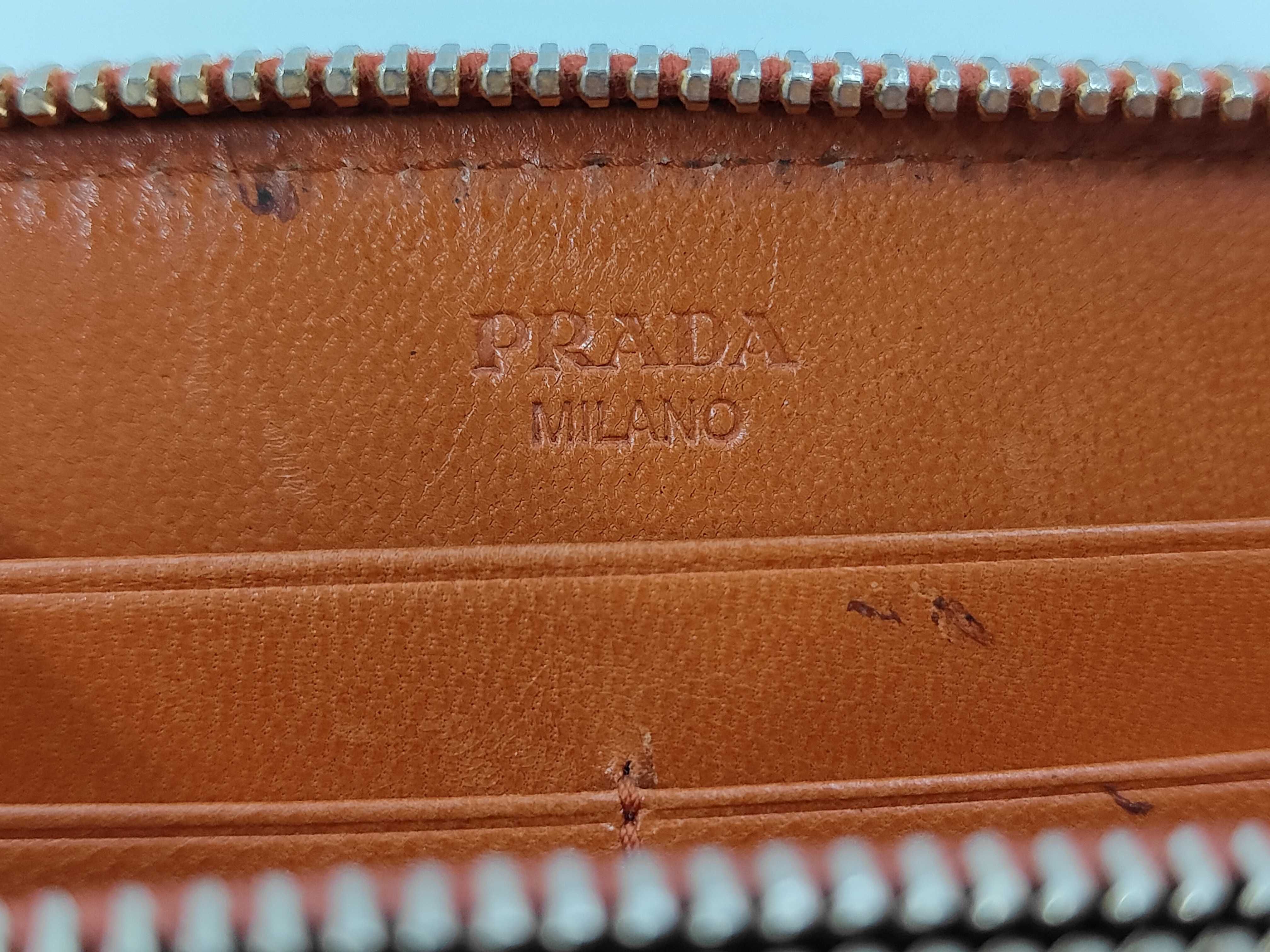 Round Zipper Logo Orange Long Wallet — view 10