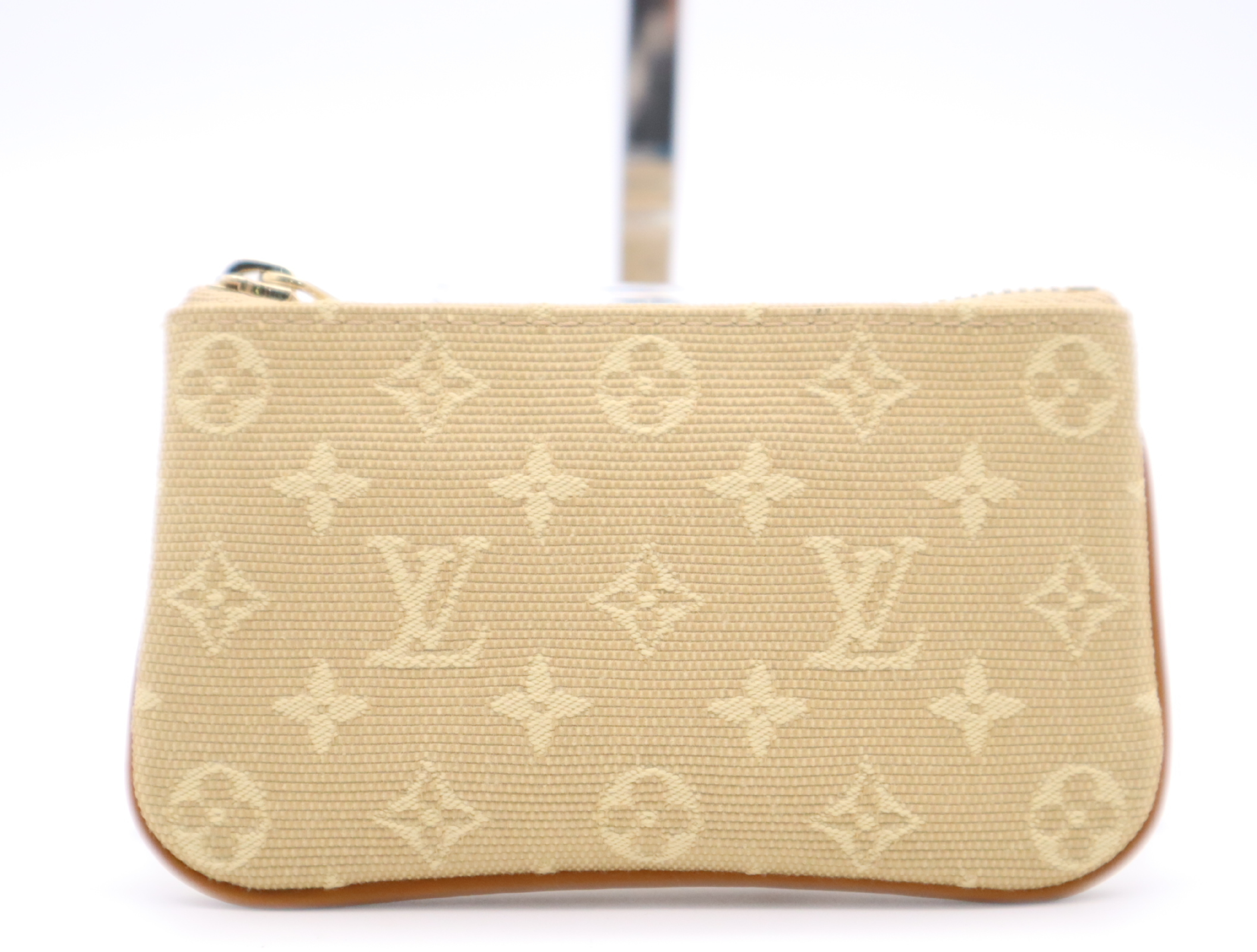 M92438 Monogram Mini Pochette Clé Beige Coin Case