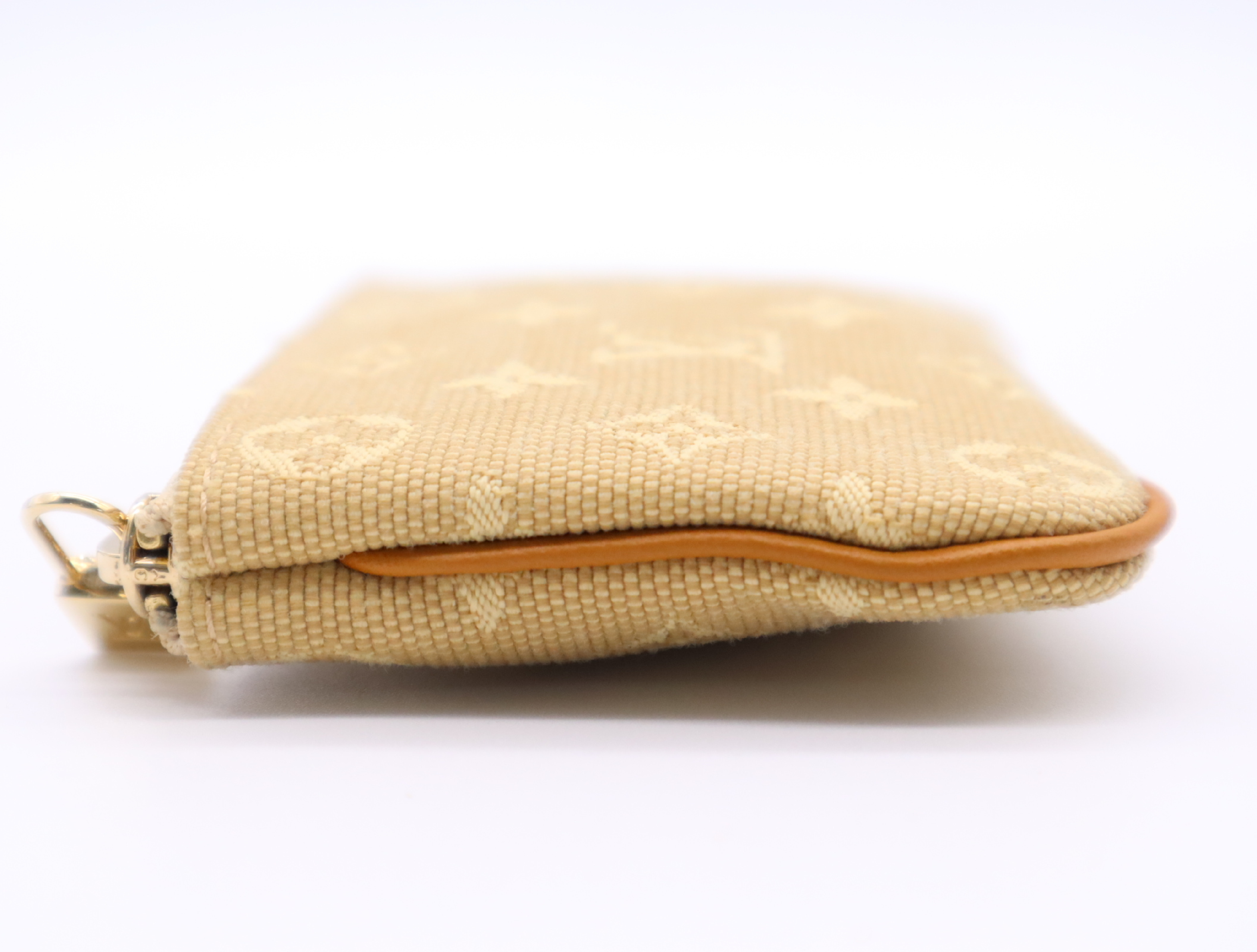 M92438 Monogram Mini Pochette Clé Beige Coin Case — view 3