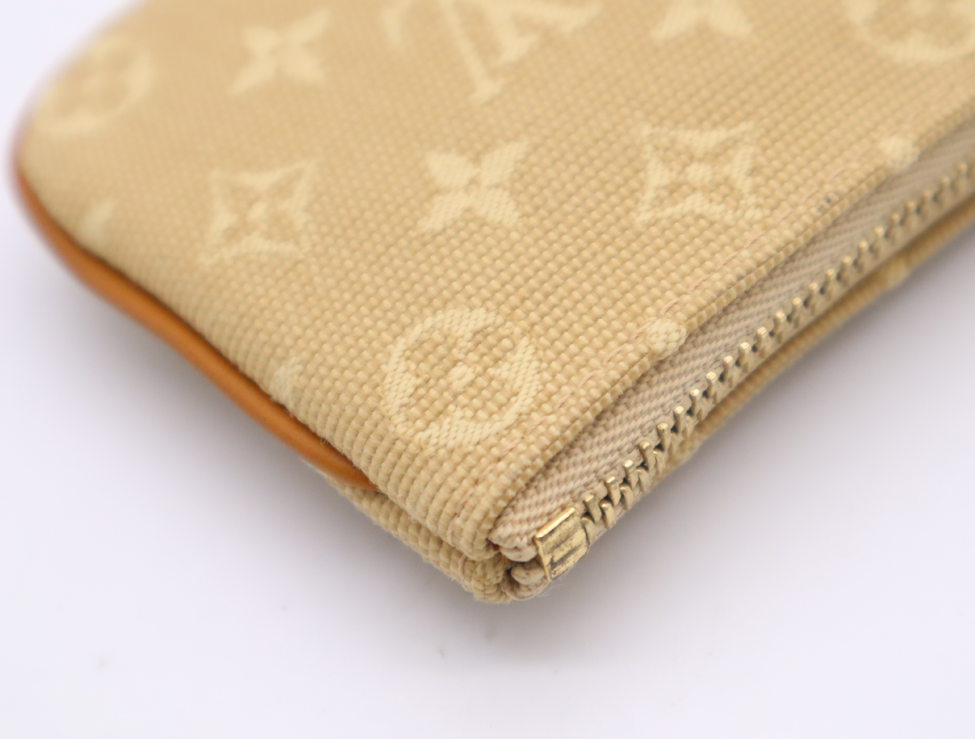 M92438 Monogram Mini Pochette Clé Beige Coin Case — view 8