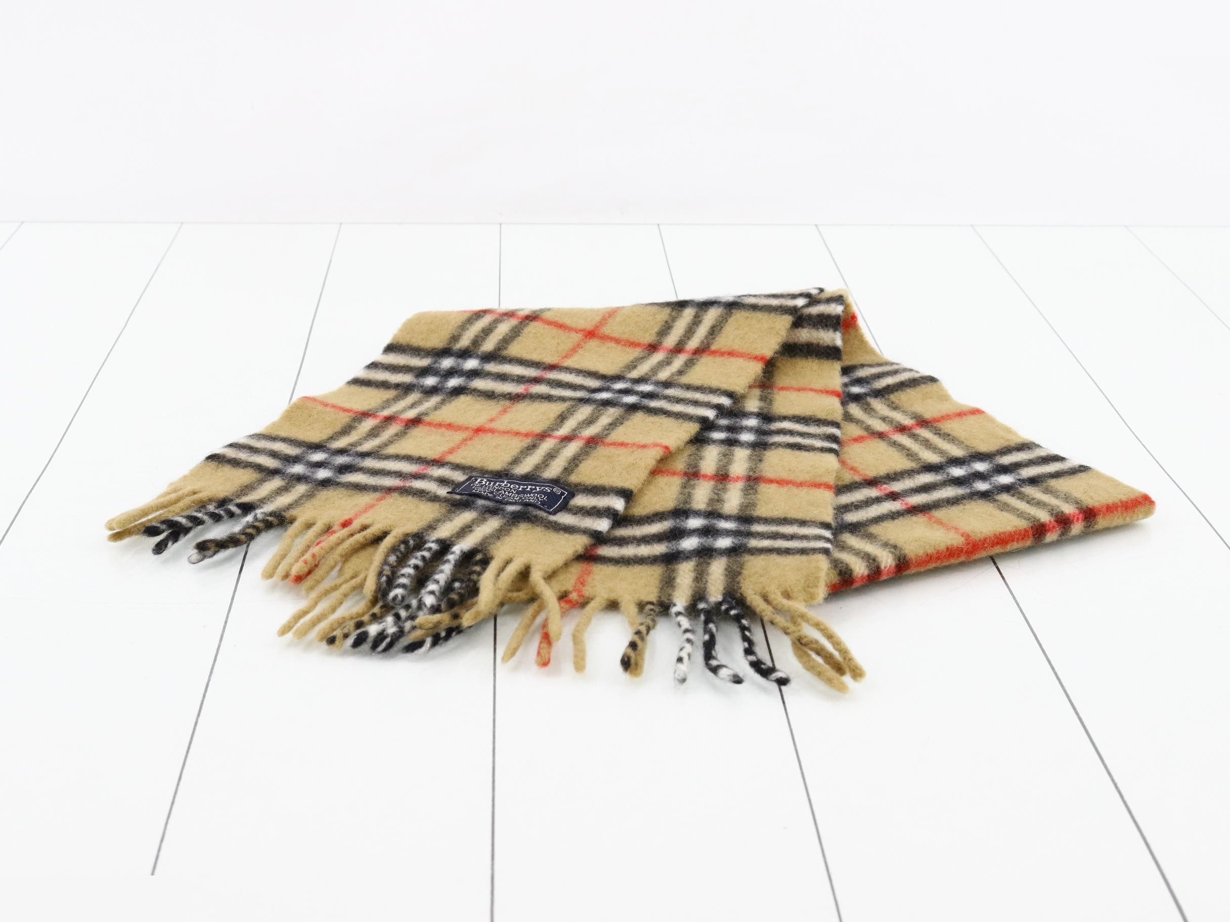 Nova Check Scarf, Beige — view 2
