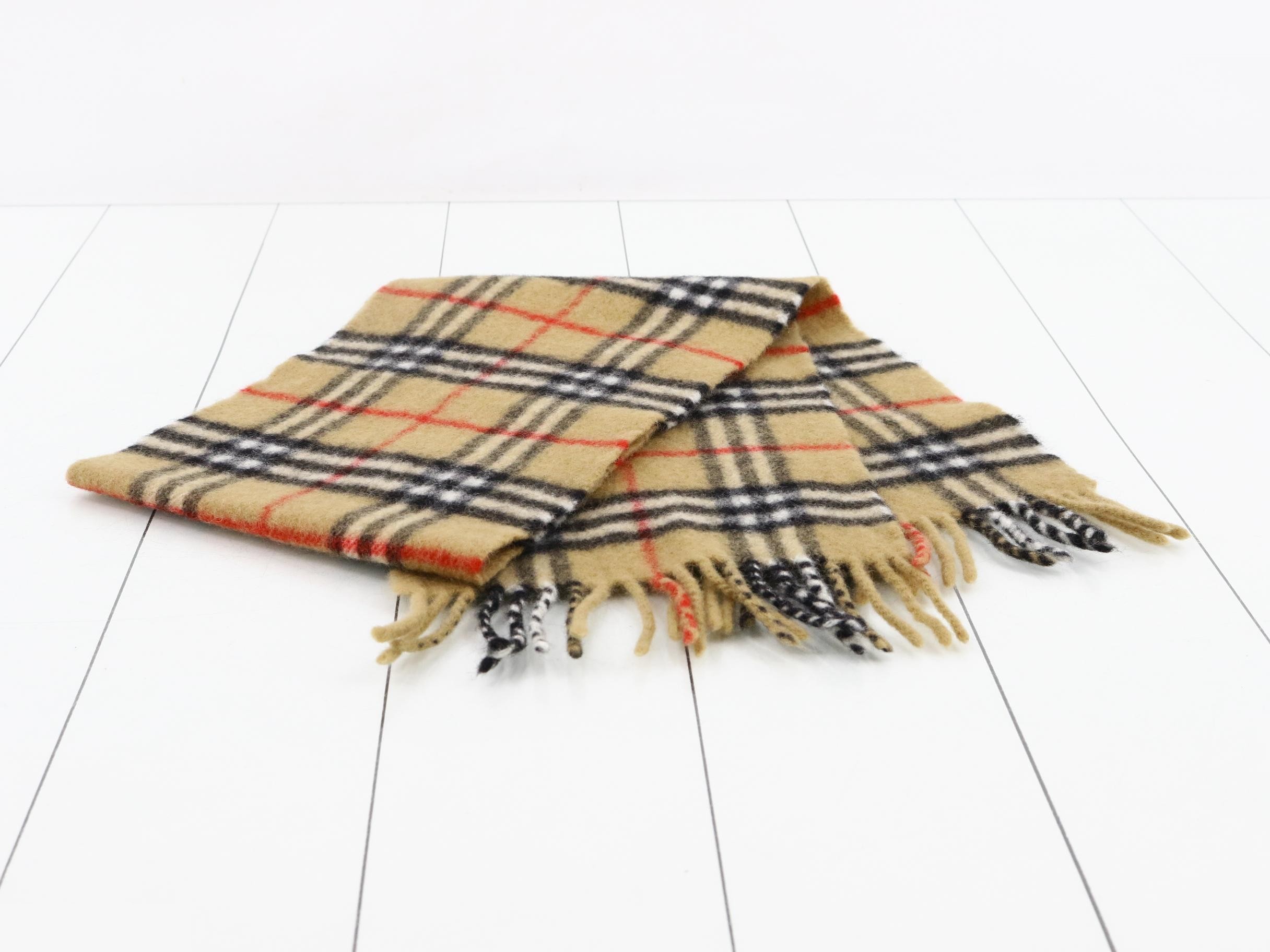 Nova Check Scarf, Beige — view 3