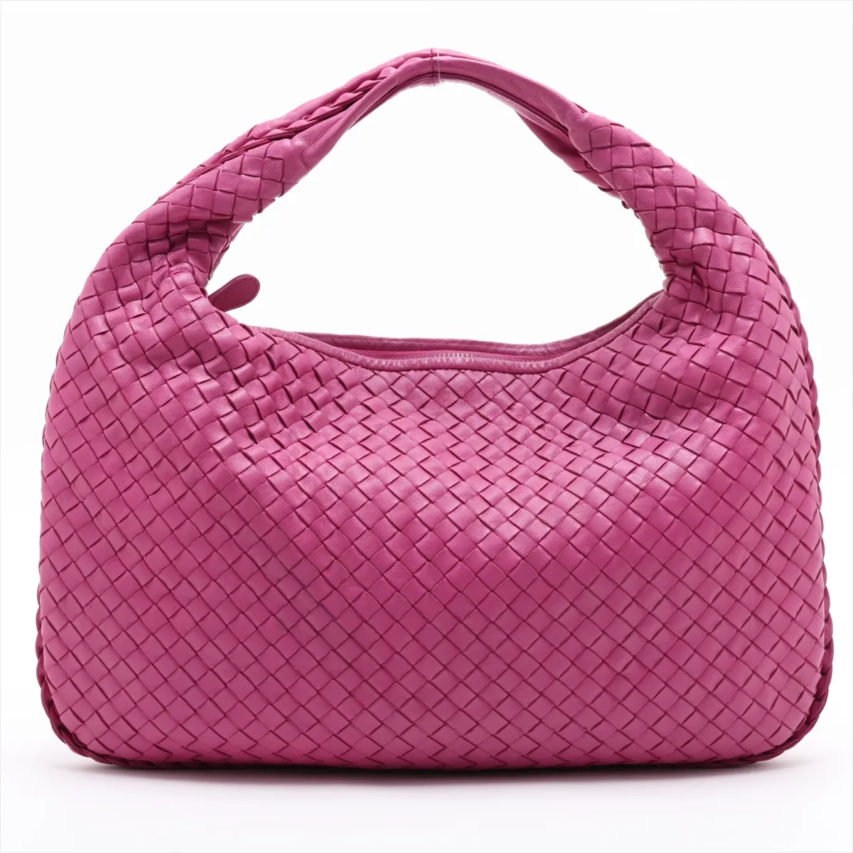 Intrecciato Hobo 115653 Leather Shoulder Bag, Purple