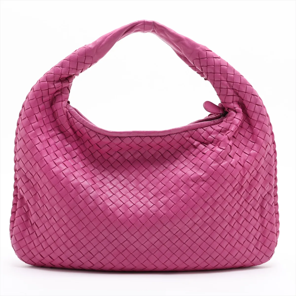 Intrecciato Hobo 115653 Leather Shoulder Bag, Purple — view 2