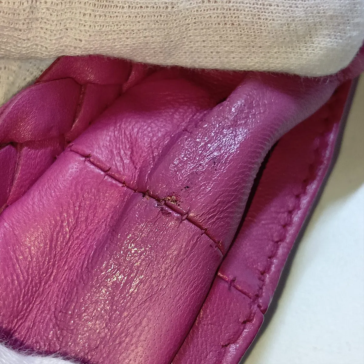 Intrecciato Hobo 115653 Leather Shoulder Bag, Purple — view 14