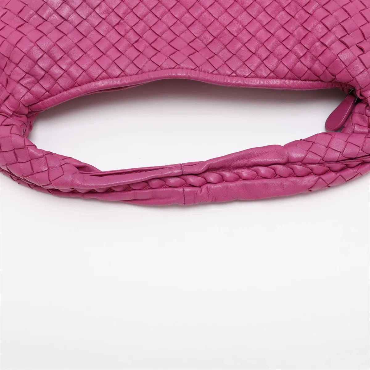 Intrecciato Hobo 115653 Leather Shoulder Bag, Purple — view 5
