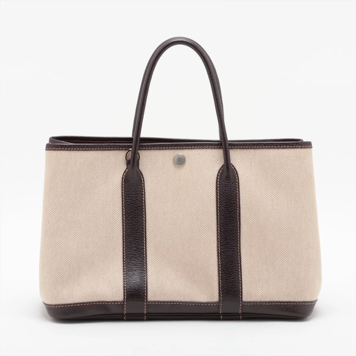 Garden Party 30 TPM Toile H x Buffle Beige x Brown Silver Hardware H:2004 — view 2