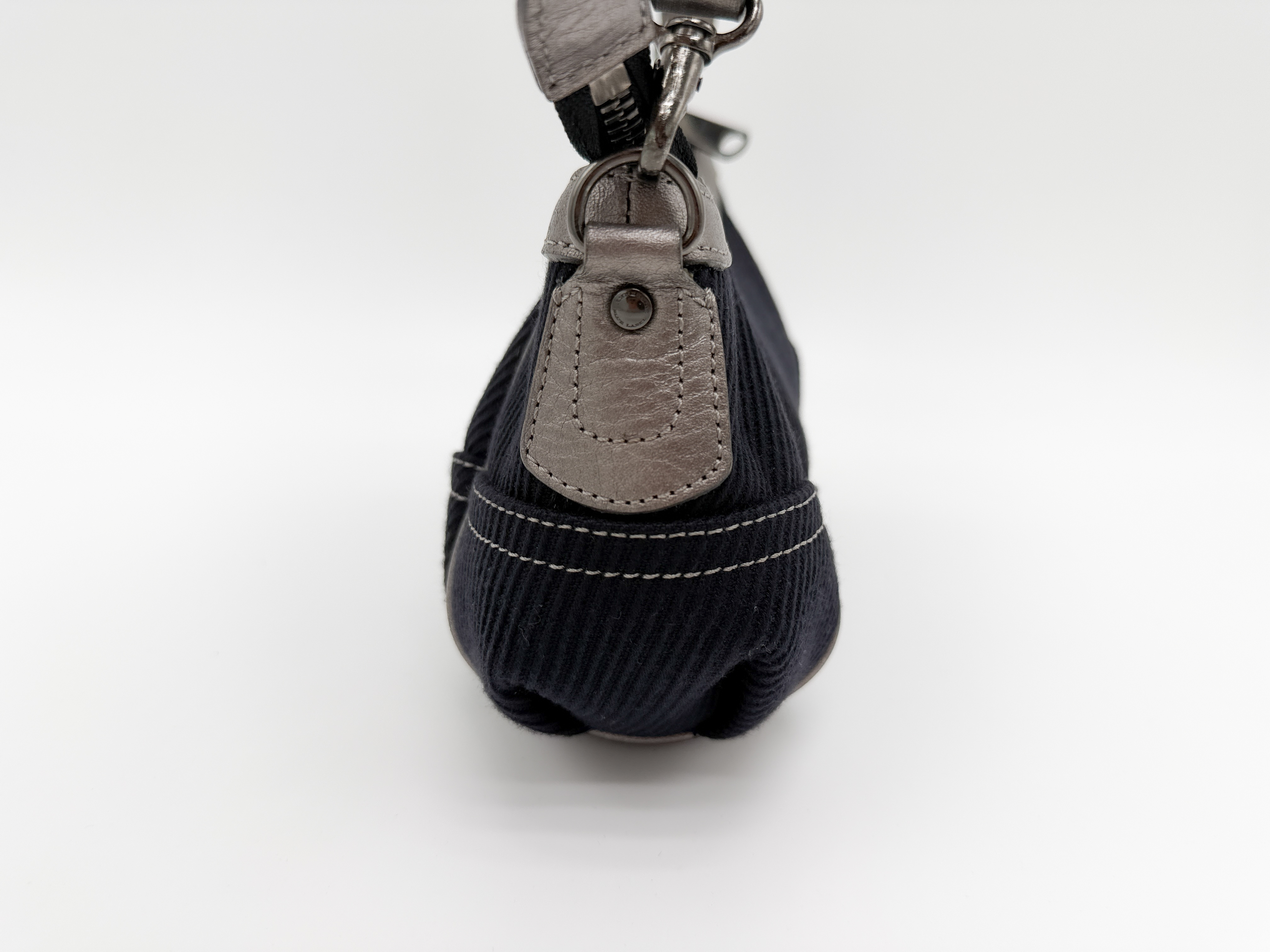 Blue Label Leather Canvas Handbag — view 7