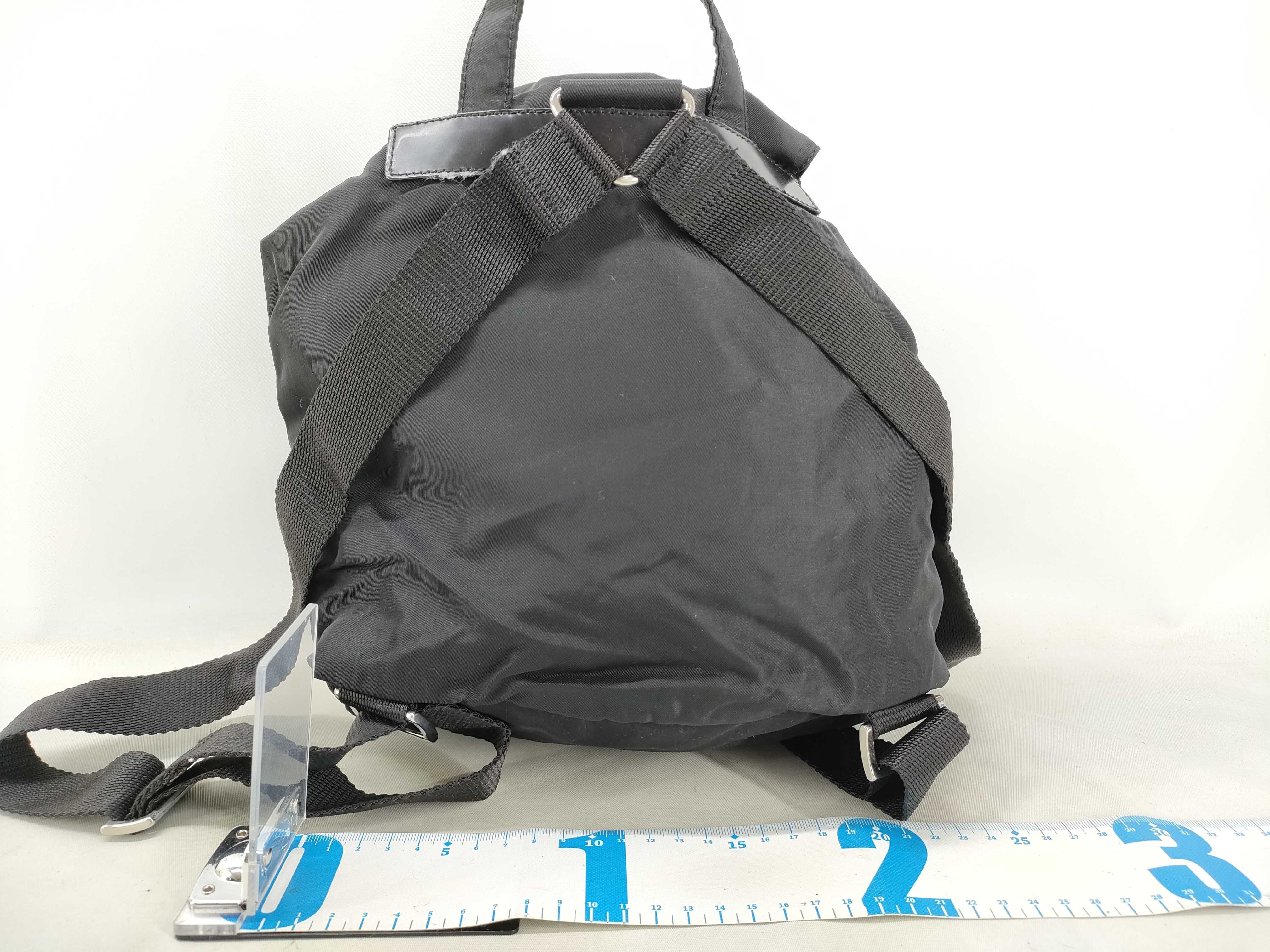 nylon backpack, black nylon backpack. — view 2