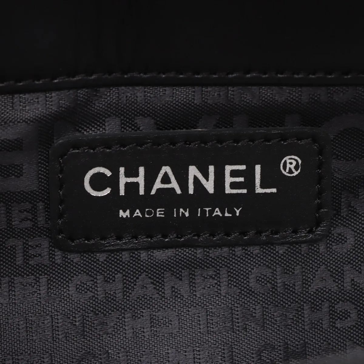 Chocolate Bar Lambskin x Patent Leather Chain Tote Bag Camellia Black Silver Hardware 10948041 No. 10 — view 10