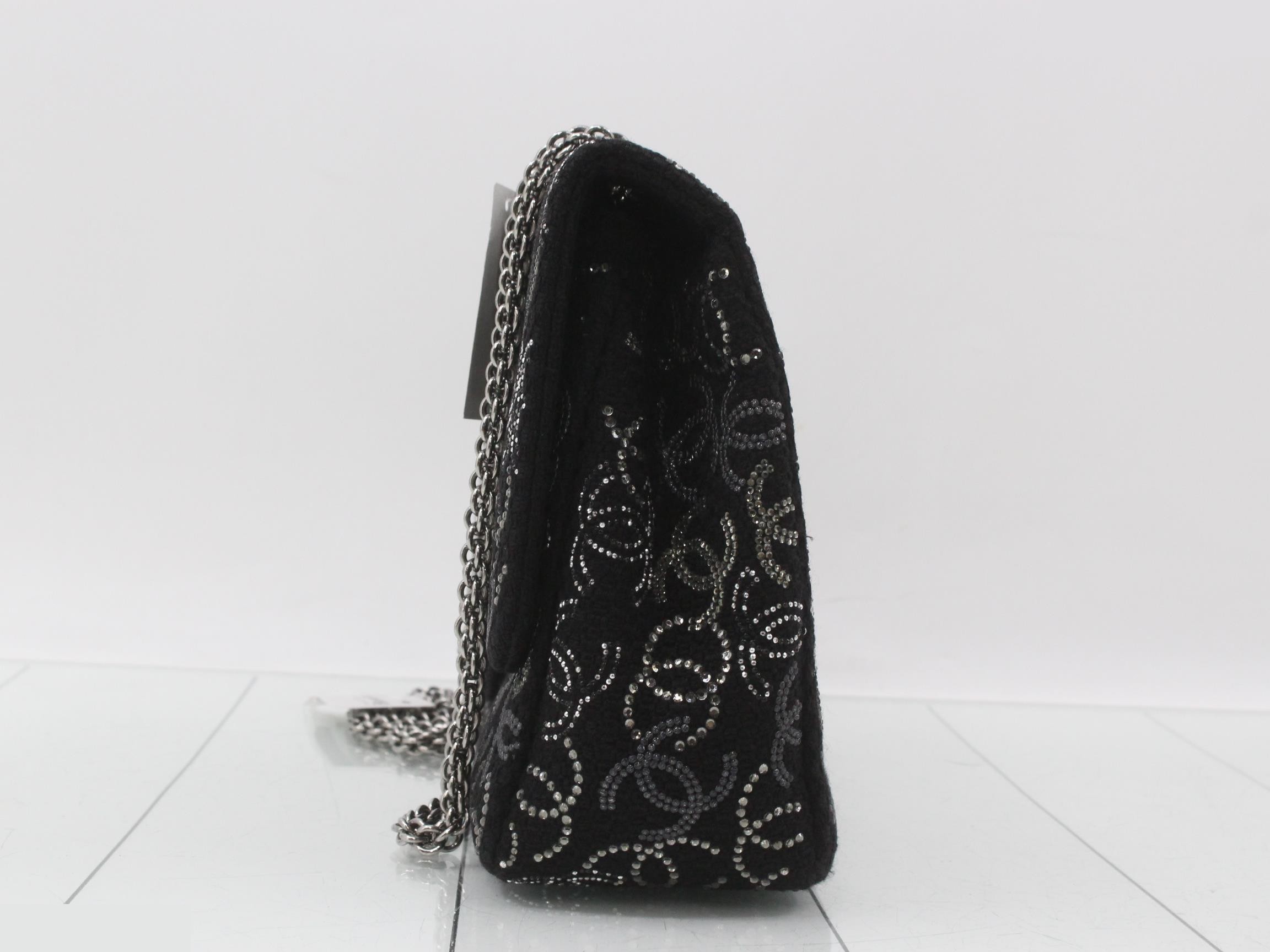 Coco Mark Rhinestone Turnlock Double Chain Shoulder Bag — view 3