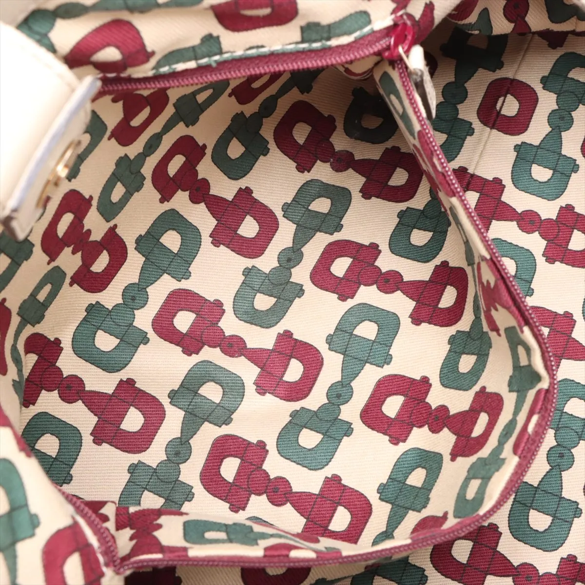 Guccisima Sookie Leather Handbag White 211944 — view 8