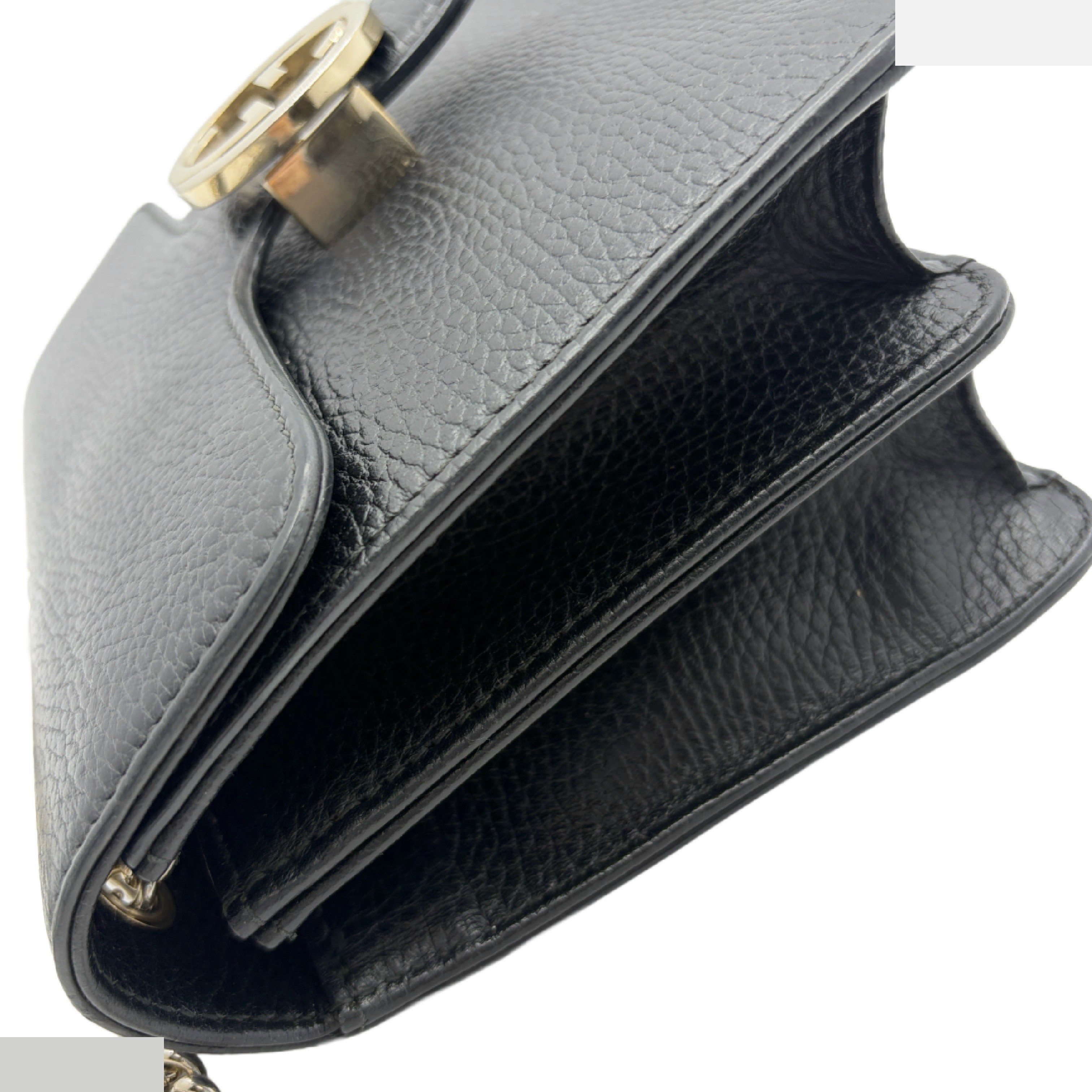 Small leather shoulder bag with interlocking G logo — view 3