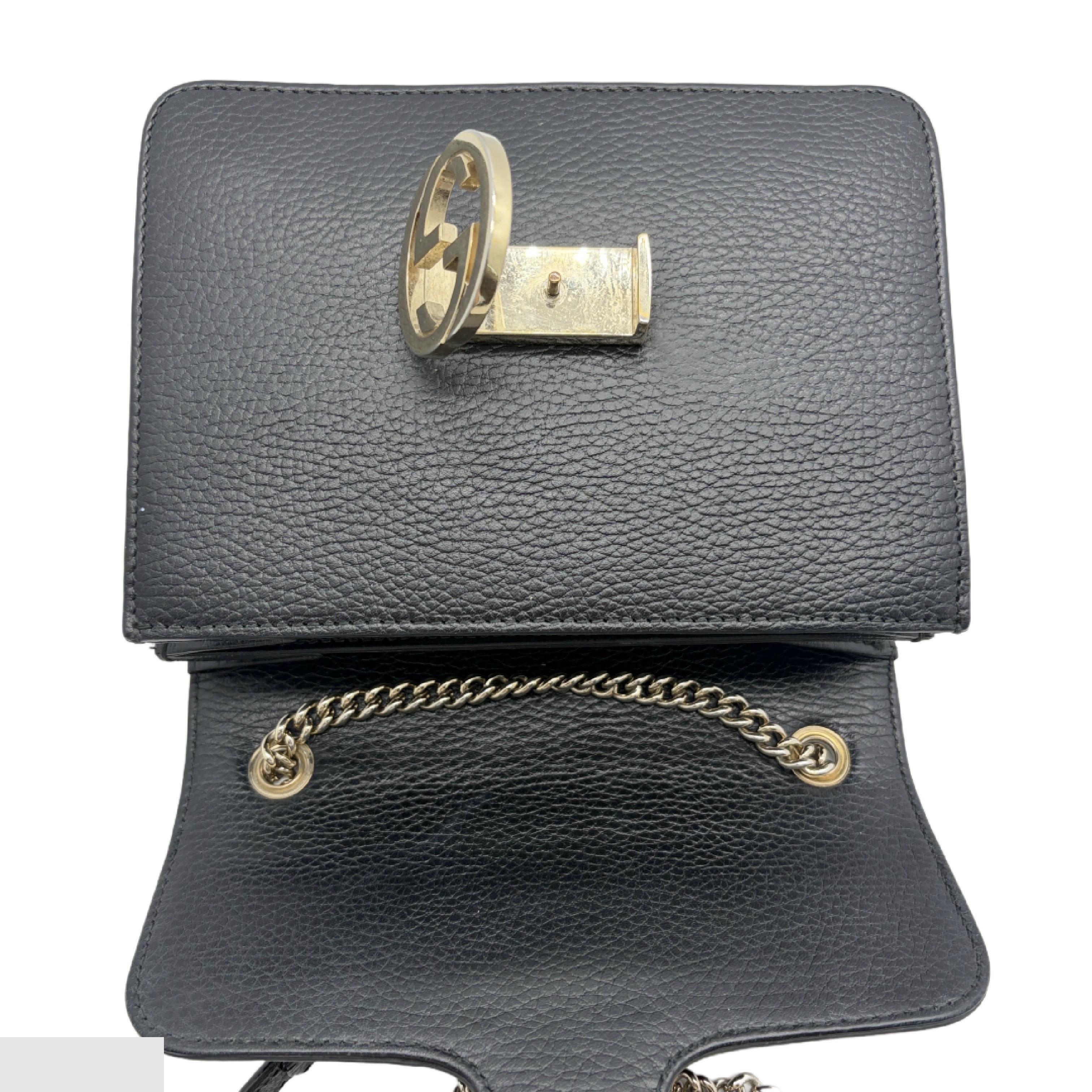 Small leather shoulder bag with interlocking G logo — view 8