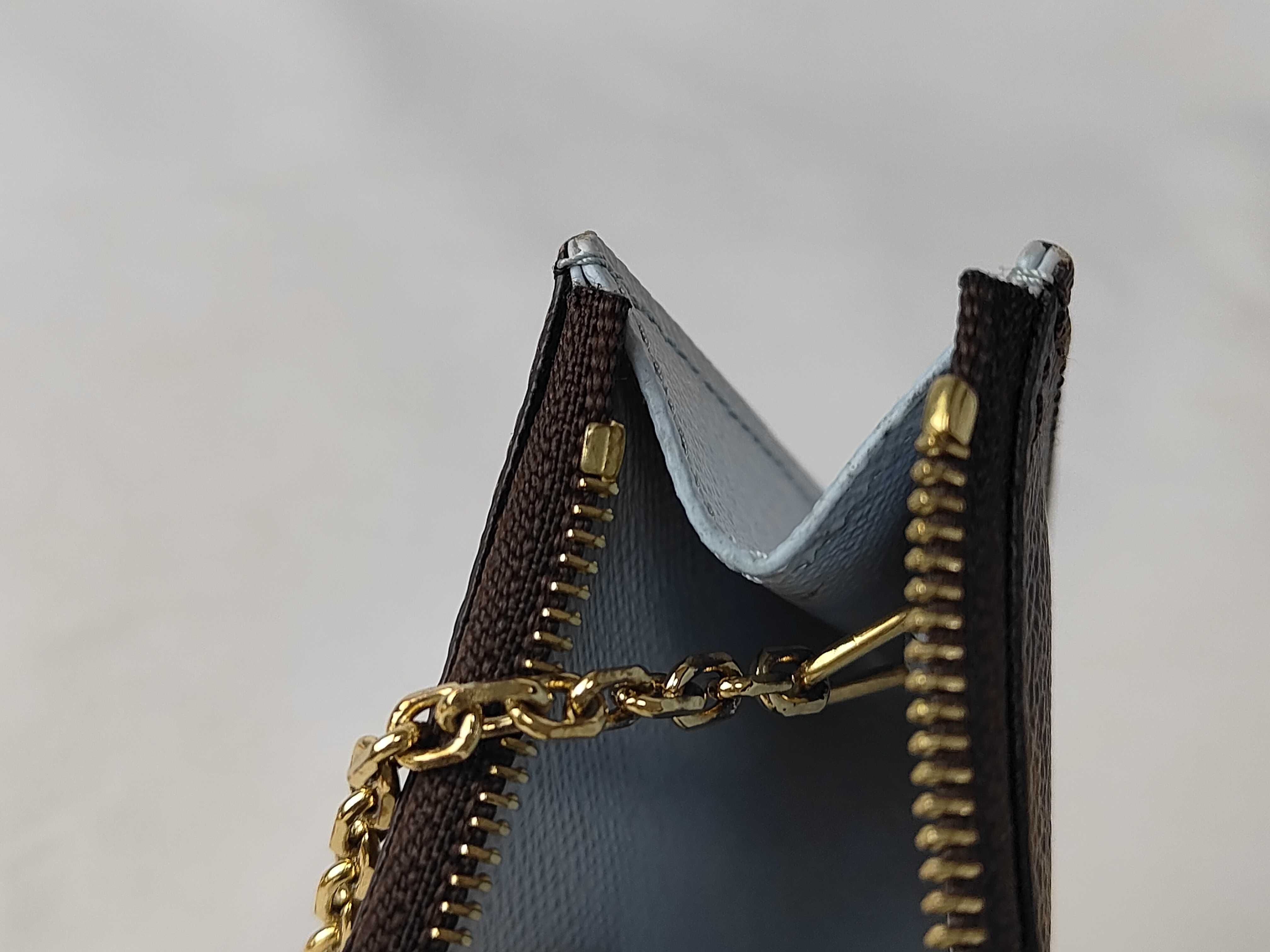 Monogram Louis Vuitton Monogram Portefeuille Noir M83612 Olympe Blue Coin Case — view 11