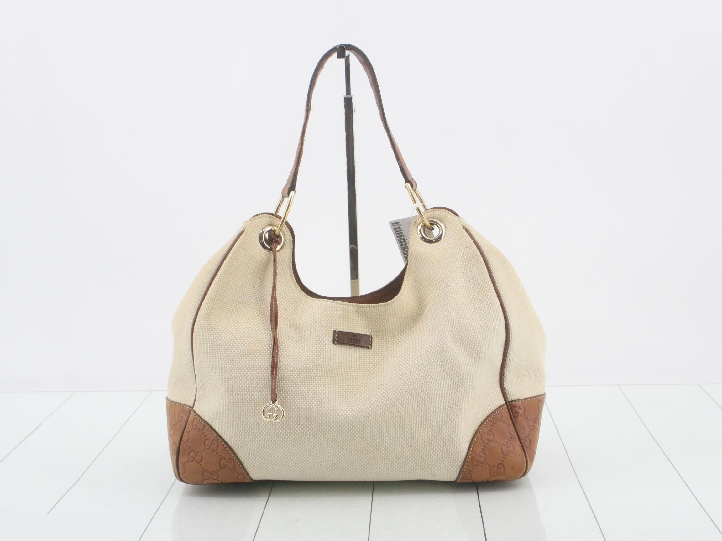 Canvas One-Shoulder Bag, Shima Leather, 257268, 001013